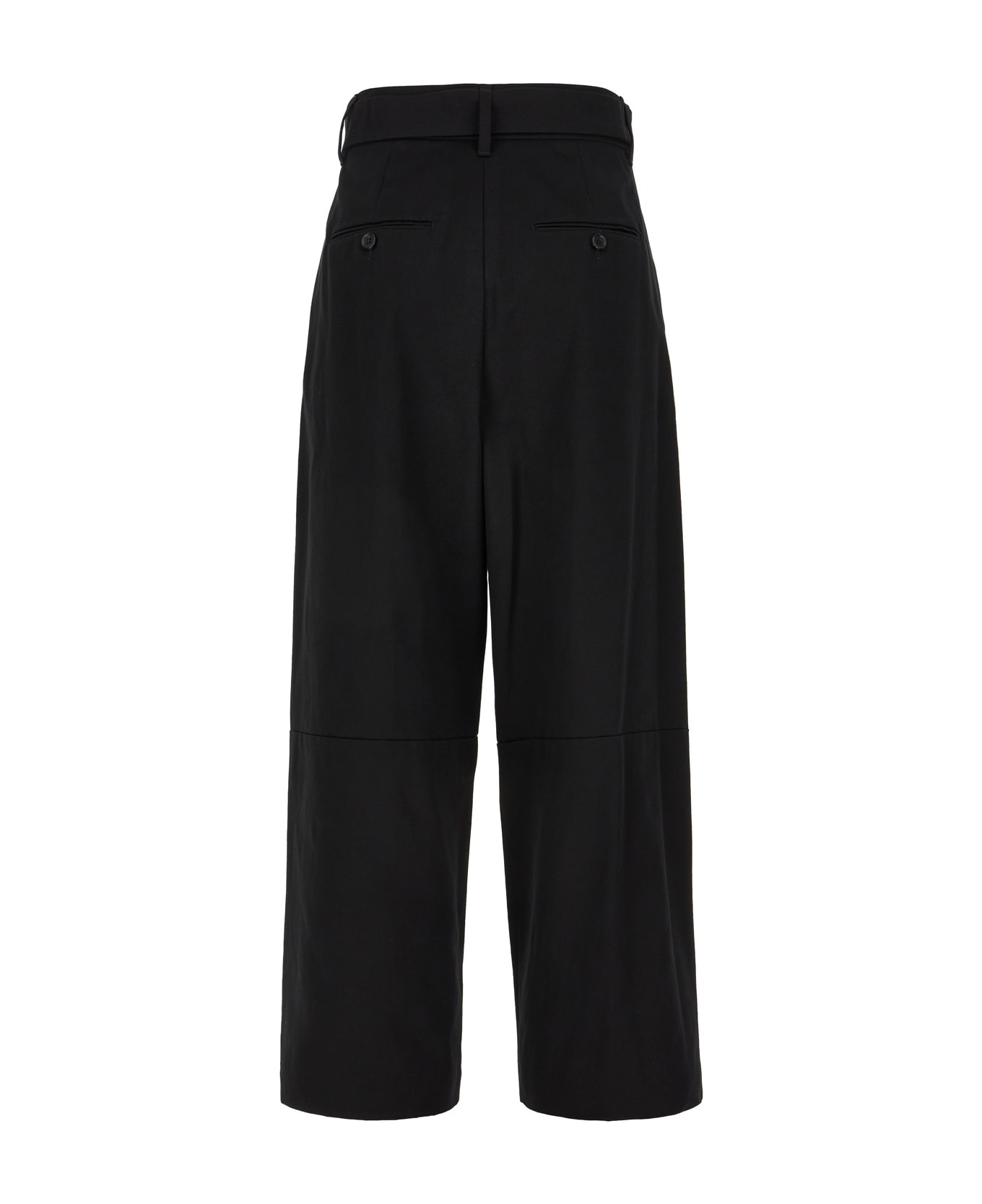 'S Max Mara Black Cotton Pants - Nero