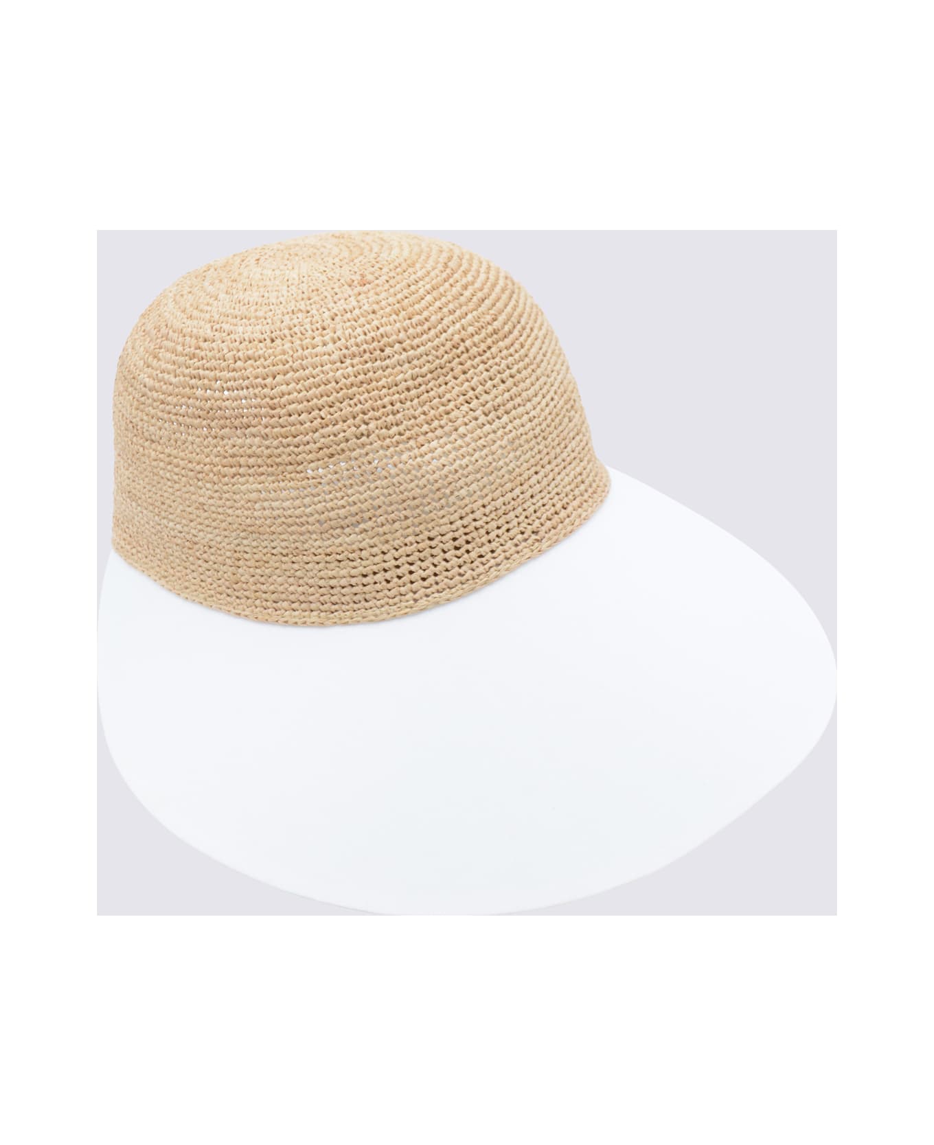 Helen Kaminski Natural And White Raffia Hat