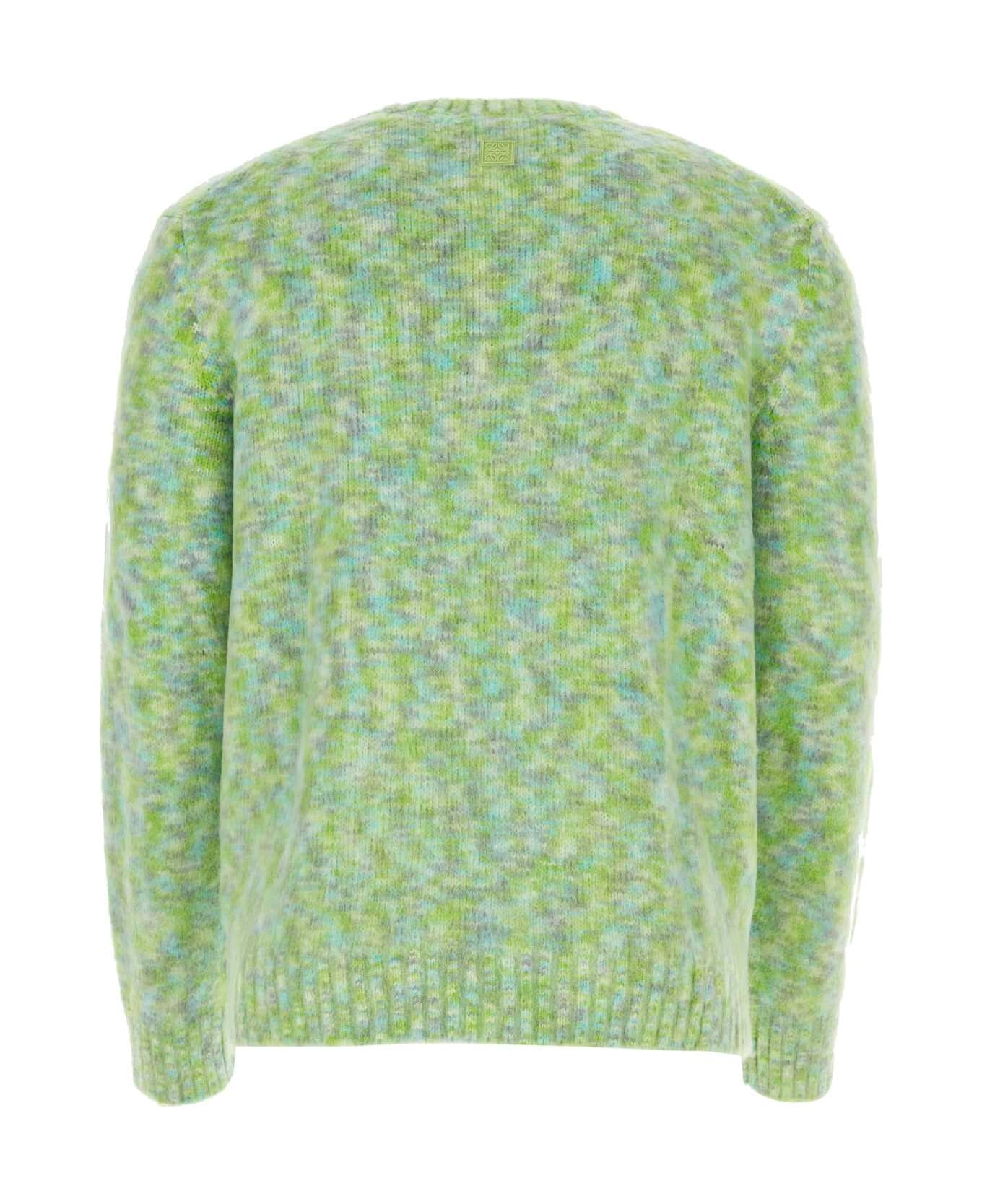 Loewe Multicolor Wool Blend Sweater - BLUEGREENWHITE ニットウェア