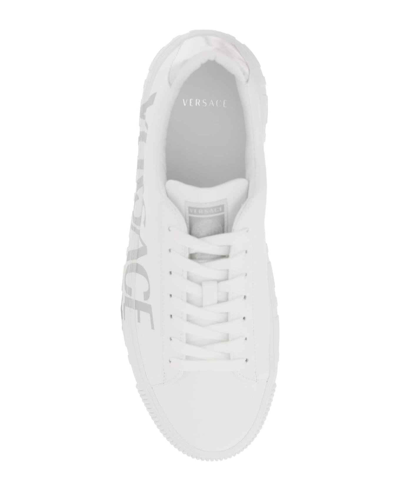 Versace 'greca' Sneakers With Logo - White