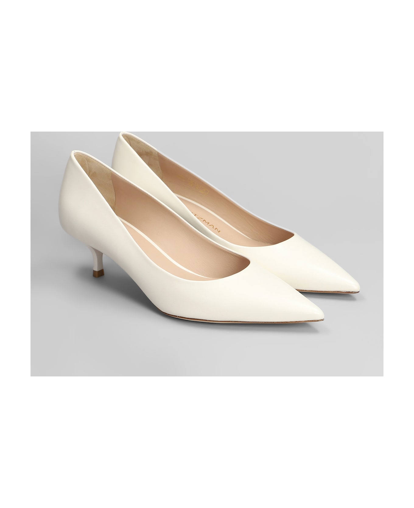 Stuart Weitzman Stuart Power 50 Pumps In White Leather - white