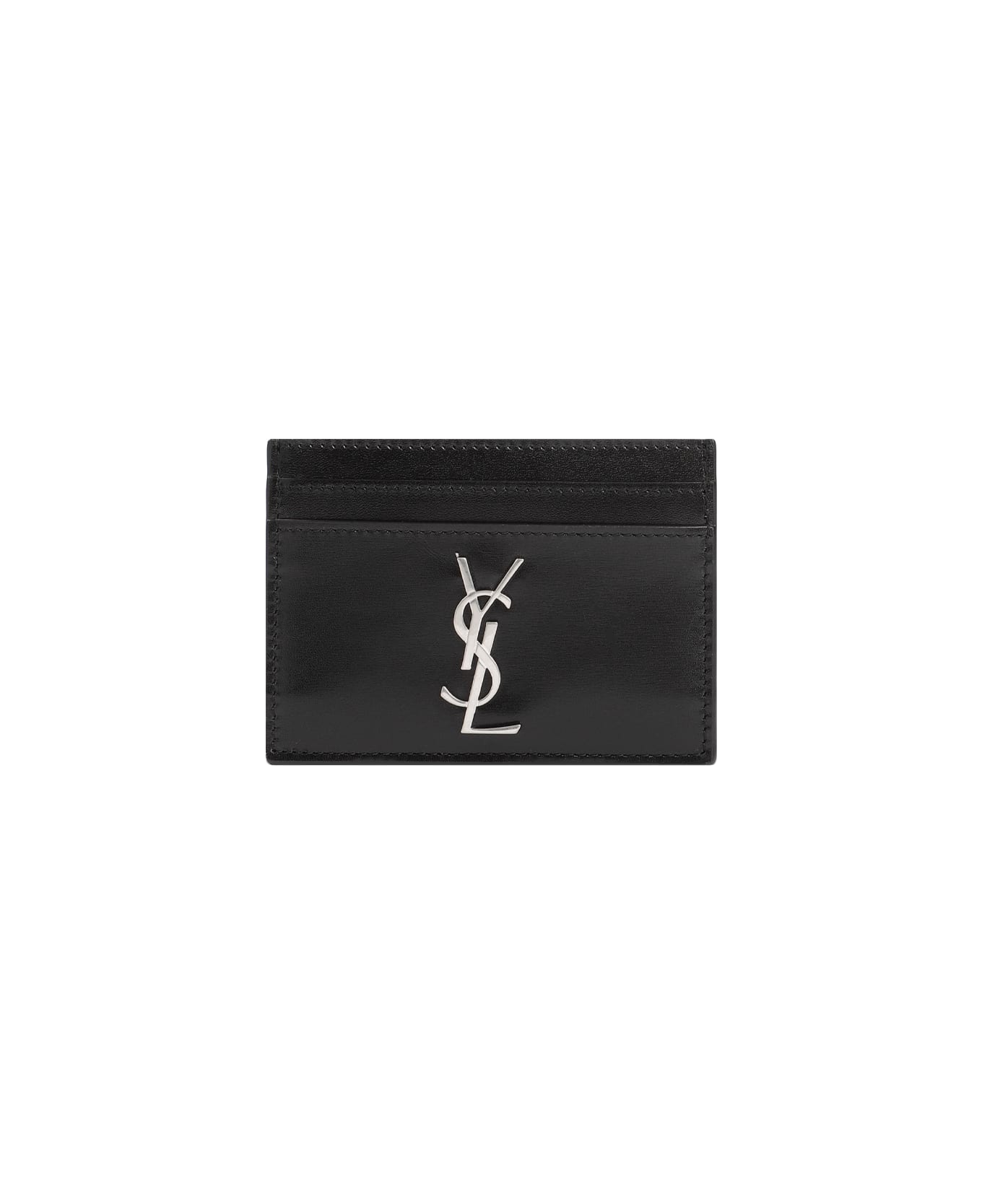 Saint Laurent Cassandre Card Case - Nero