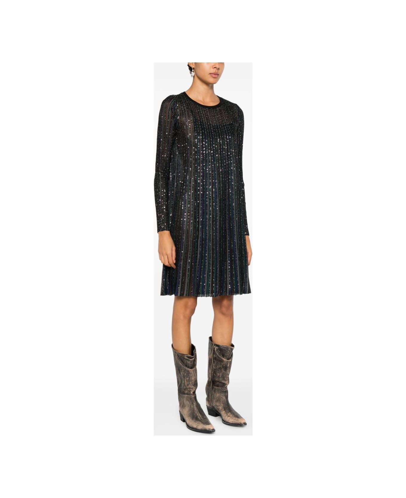 Missoni Striped Dress With Embellishment - MultiColour