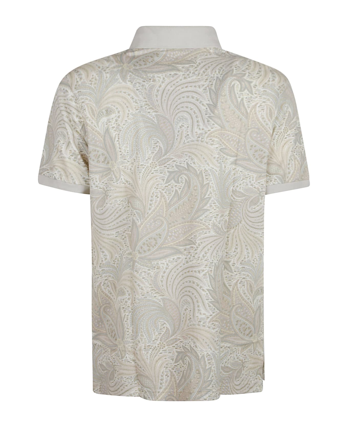 Etro Roma Short Sleeve Polo Shirt - Beige