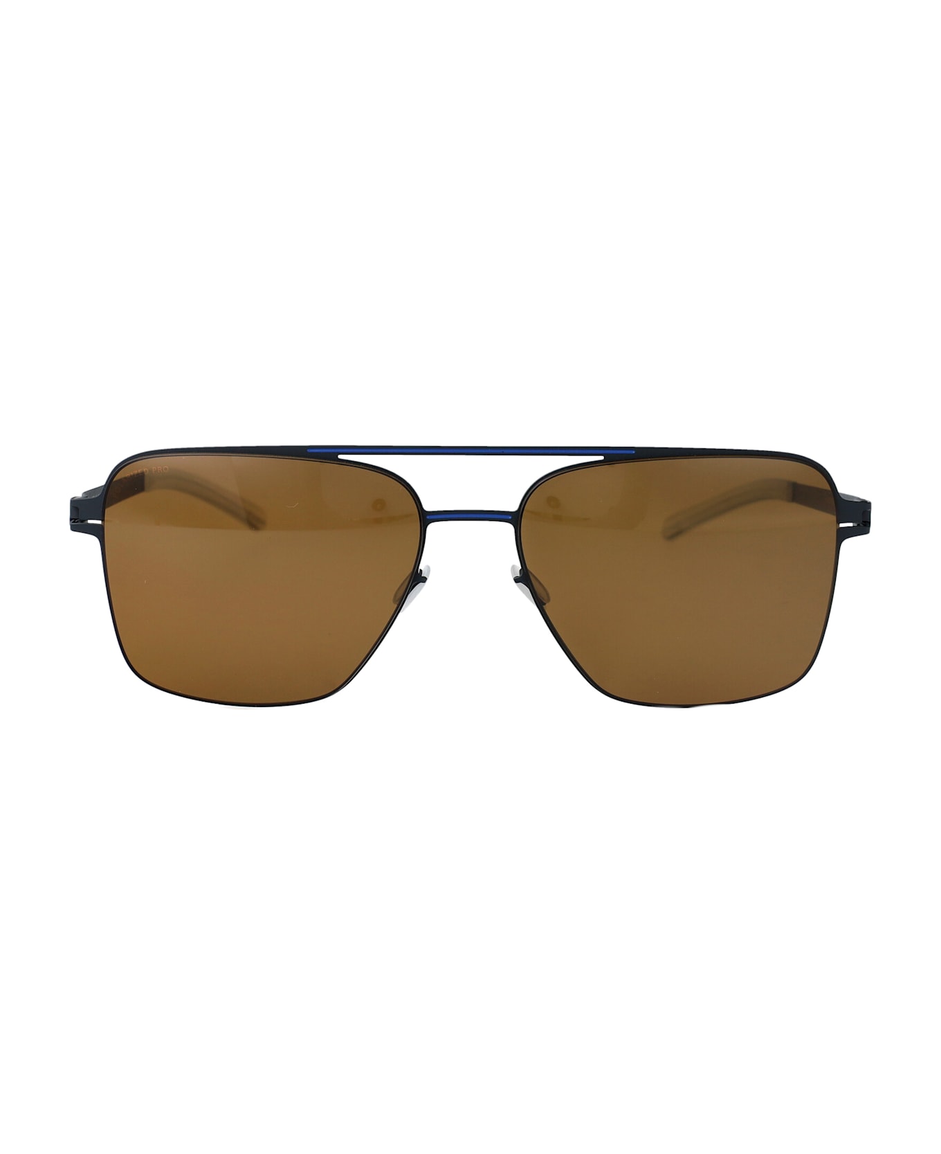 Mykita Bernie Sunglasses - 514 Indigo/Yale Blue PolPro Amber Brown
