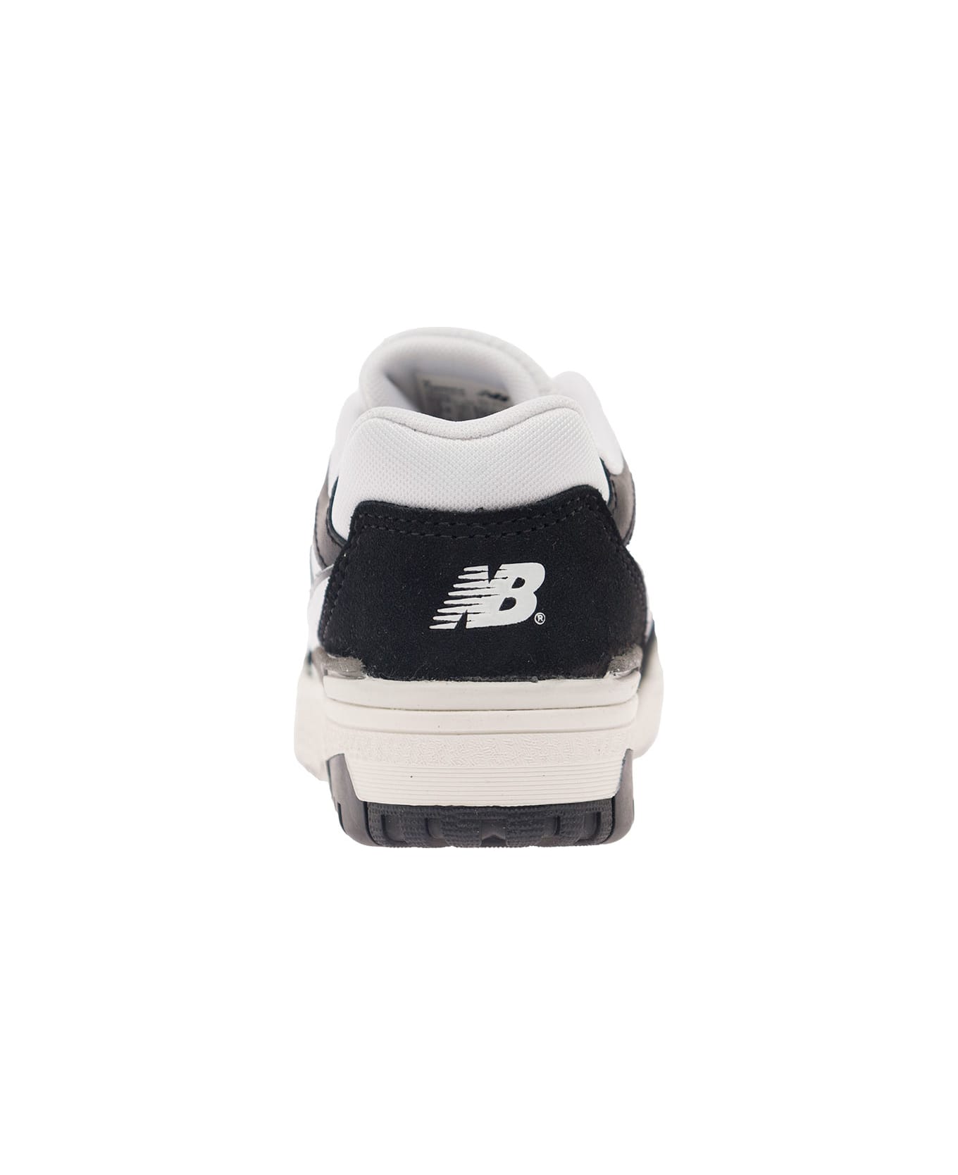 New Balance 
550
 White And Black Sneakers With Side Logo And Suede Inserts In Leather Boy - Multicolor