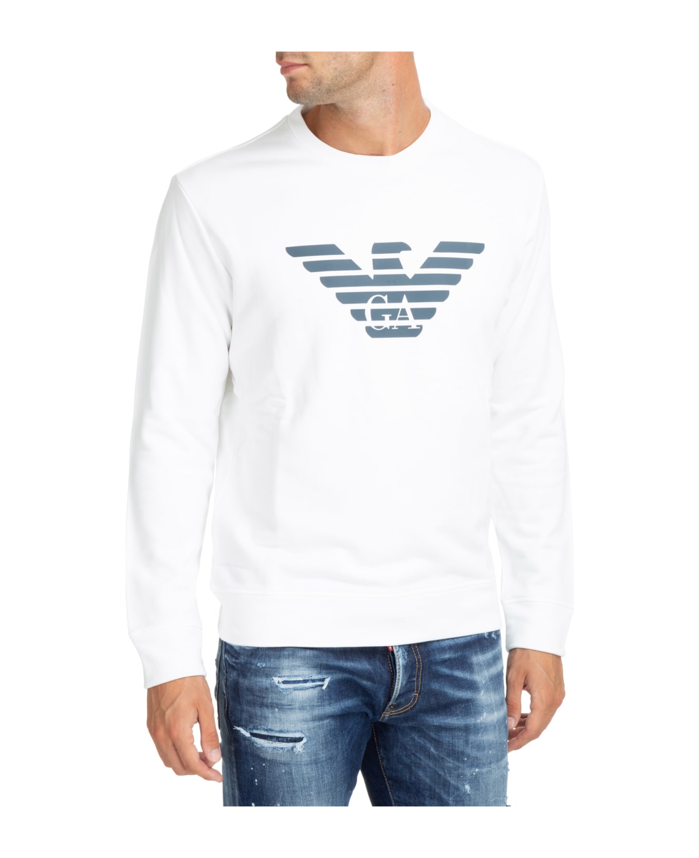 Emporio Armani Cotton Sweatshirt - White