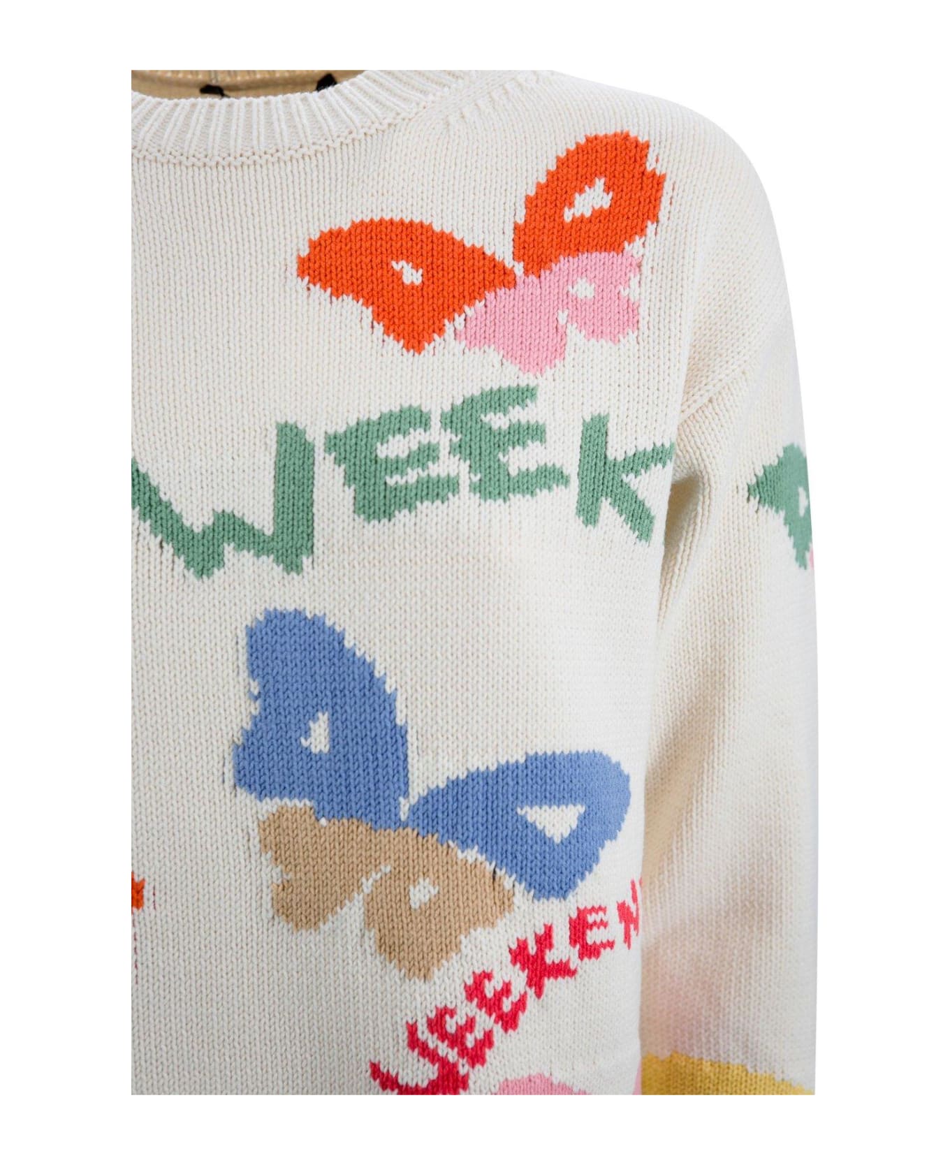 Weekend Max Mara Gypsy Cotton Sweater - Dis. farfalle