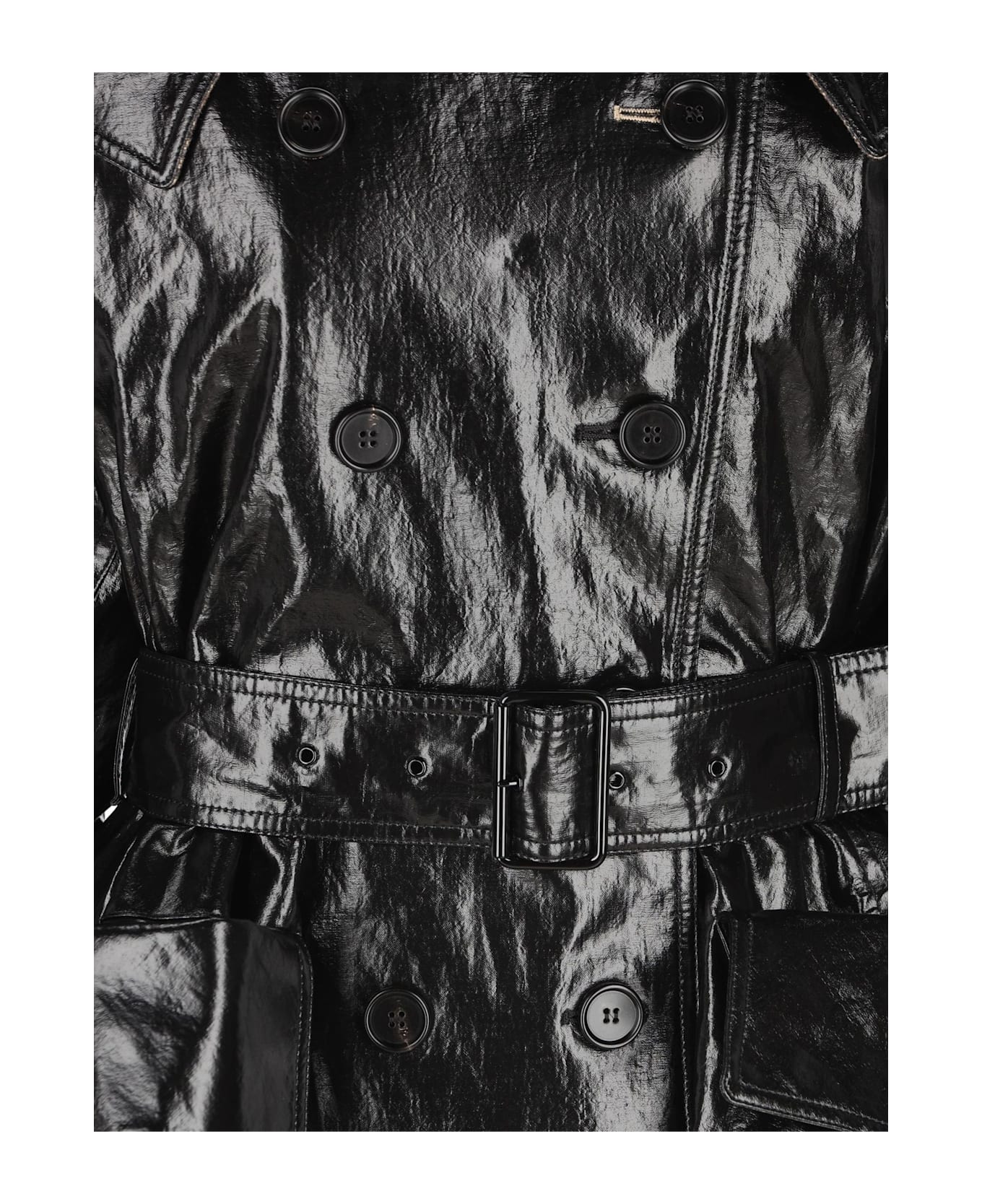 Chloé Short Double-breasted Riding Coat - Black