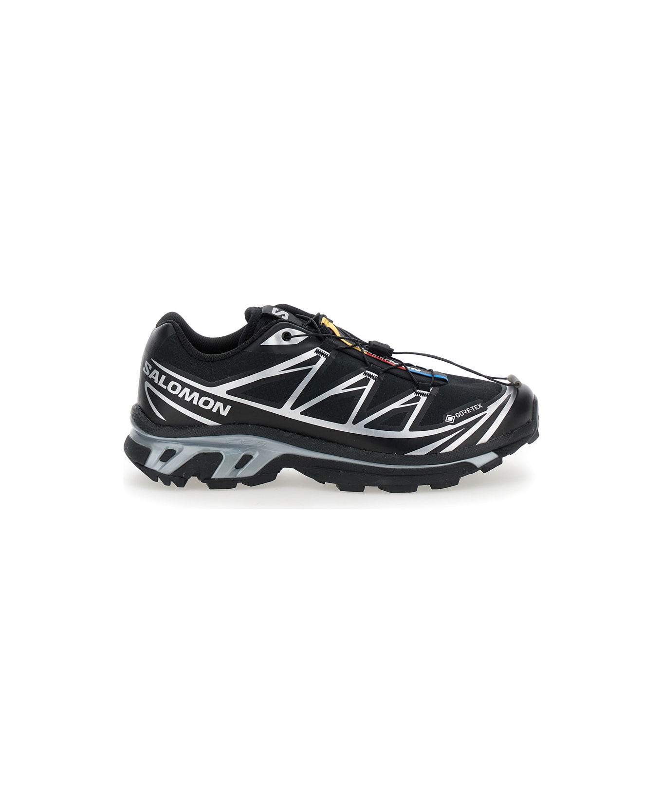Salomon 'xt-6 S/lab' Black Sneakers With Drawstring In Mesh And Tech Fabric - Black
