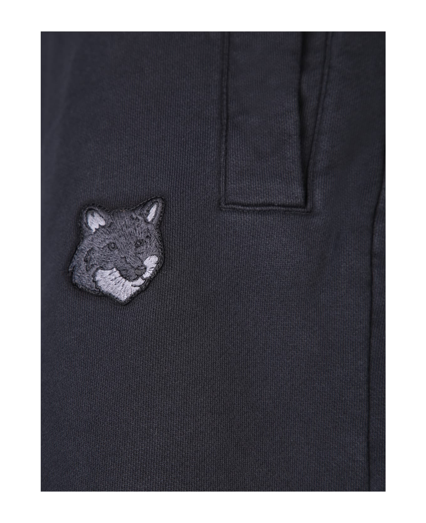 Maison Kitsuné Bold Fox Head Black Trousers - Black ショートパンツ