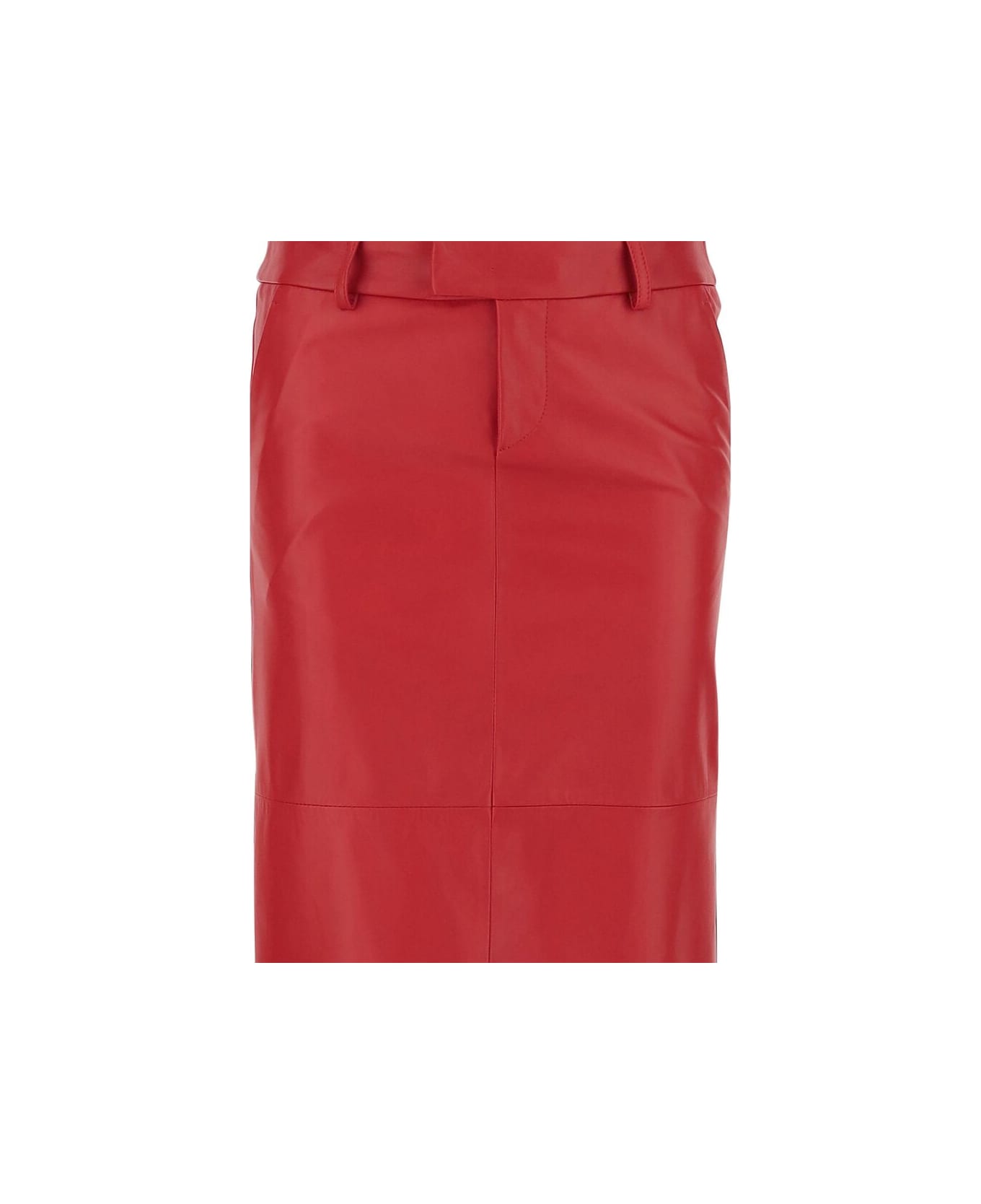 Armarium Leather Skirt - RED