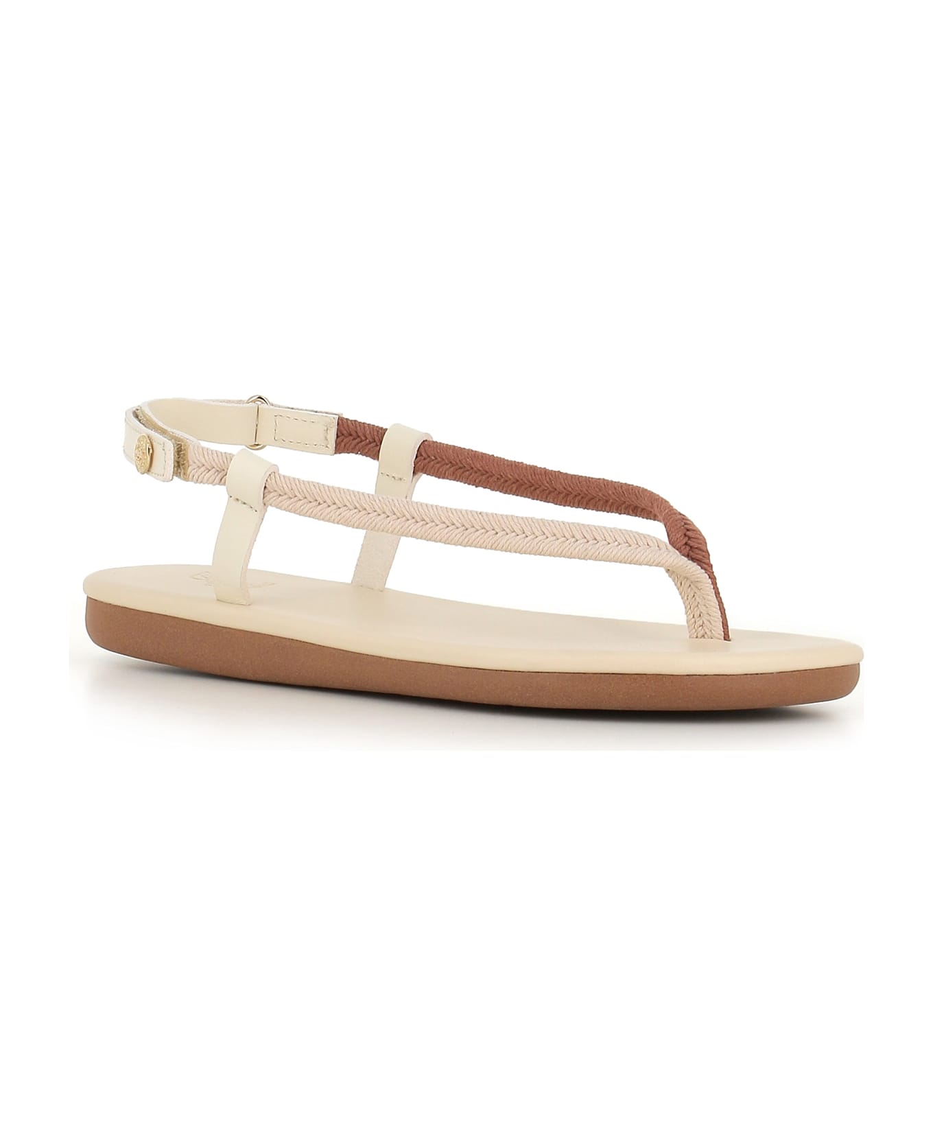 Ancient Greek Sandals Sandal Zoi - Cuoio/bianco