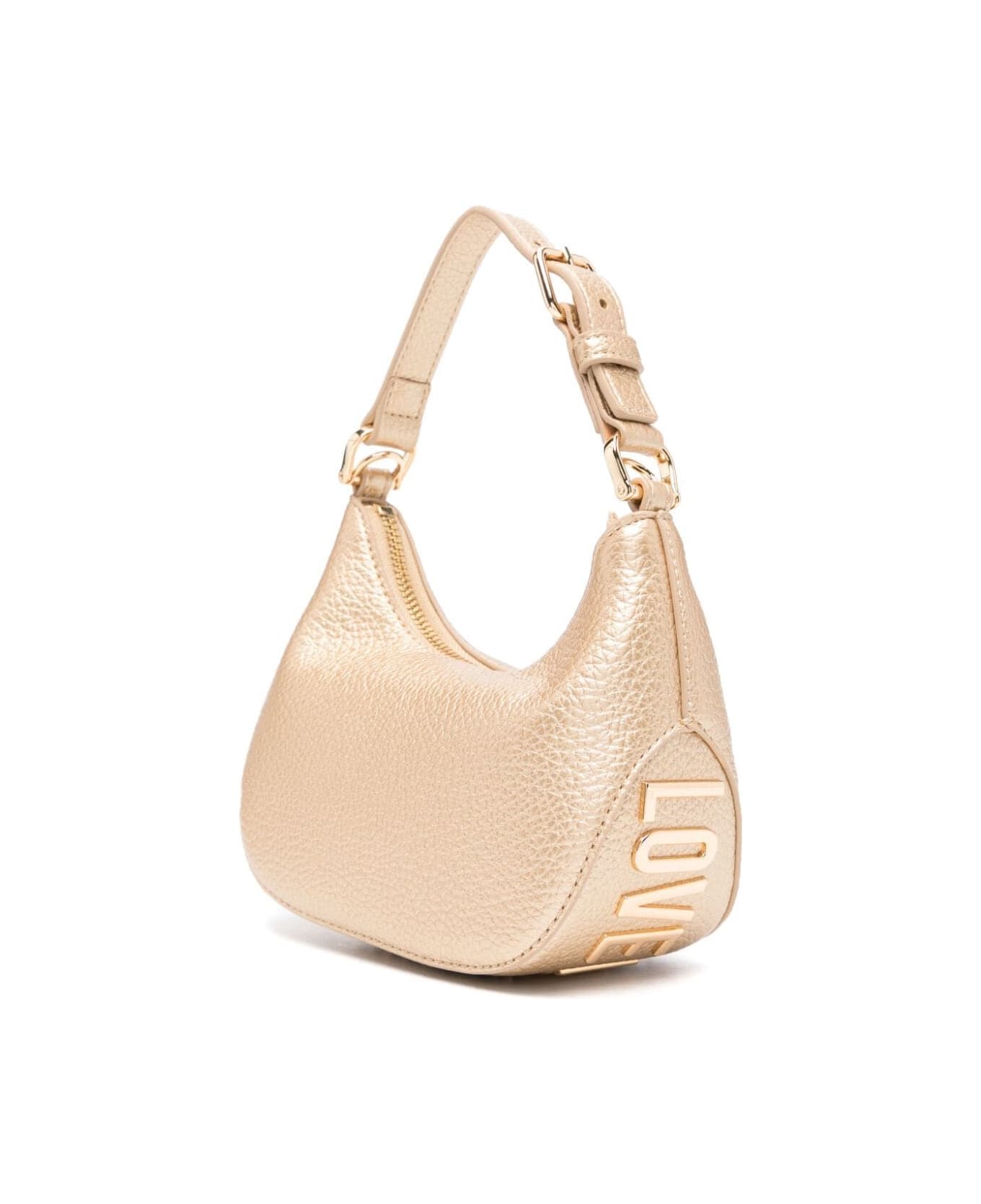 Love Moschino Laminated Shoulder Bag - A Gold トートバッグ