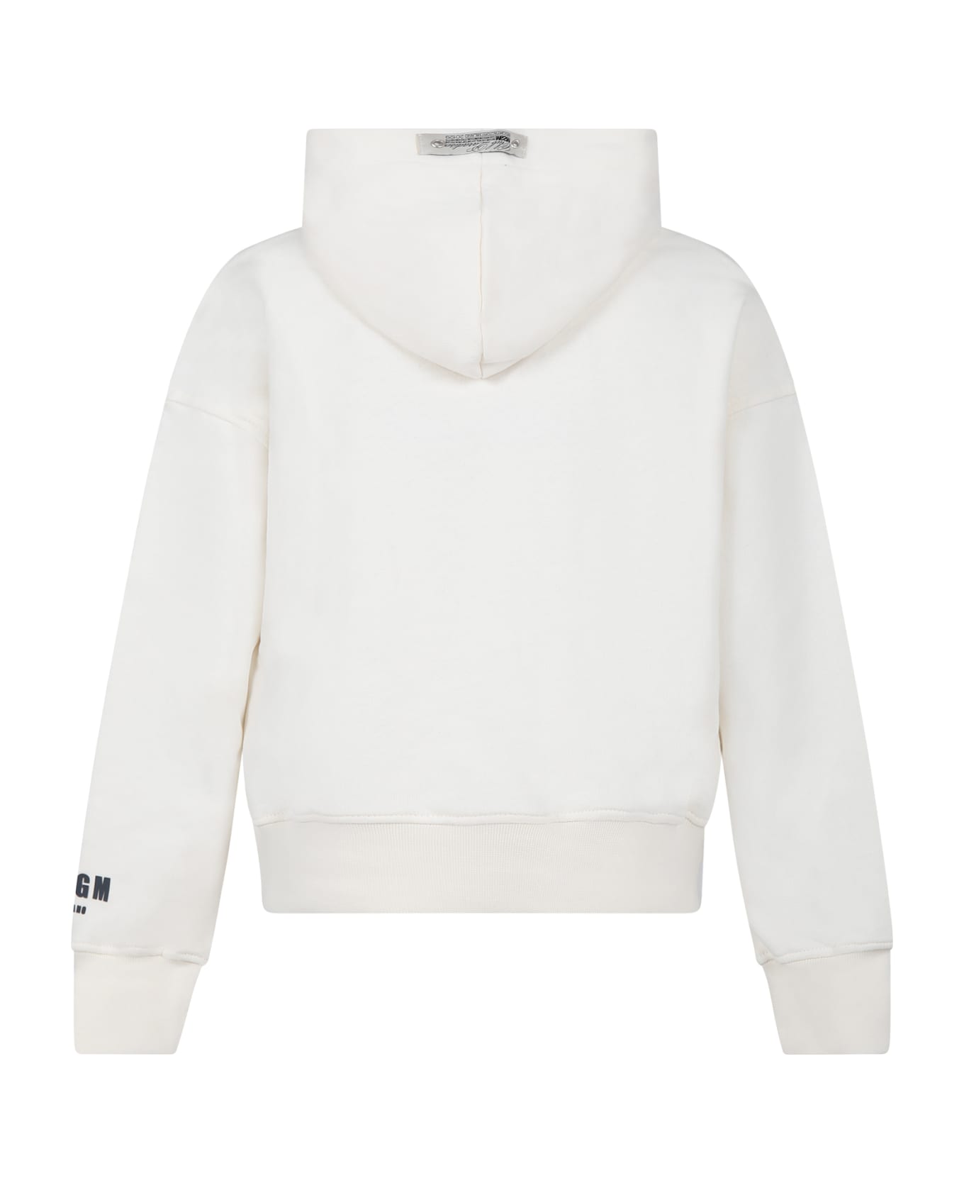 MSGM Ivory Sweatshirt For Boy With Logo - Ivory
