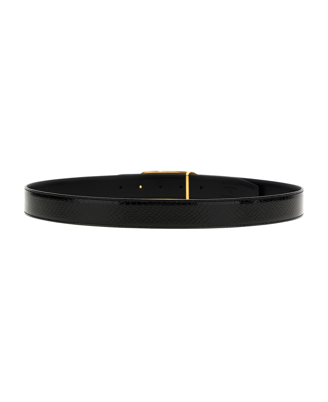 Tom Ford Logo Reversible Belt - Black  