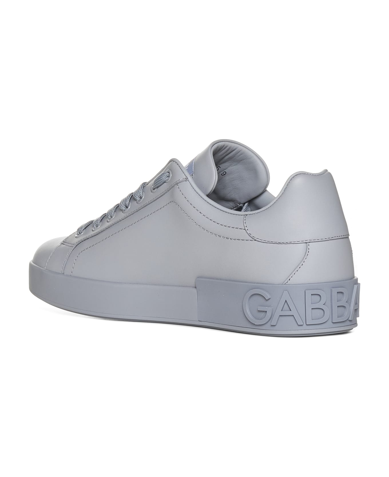 Dolce & Gabbana Low-top Sneakers With Contrasting Logo - Graphite