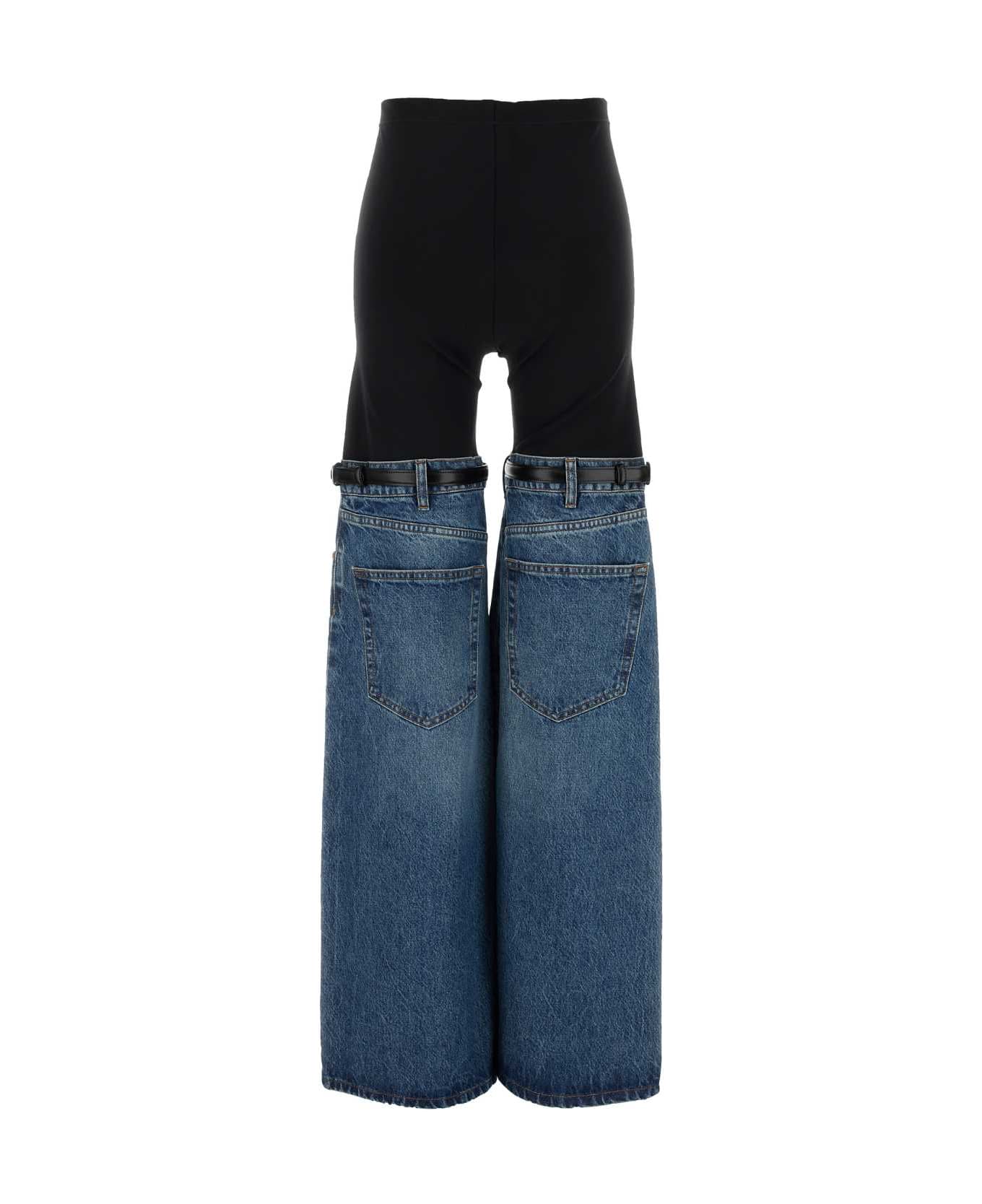 Coperni Two-tone Denim Jeans - BLACKBLUE