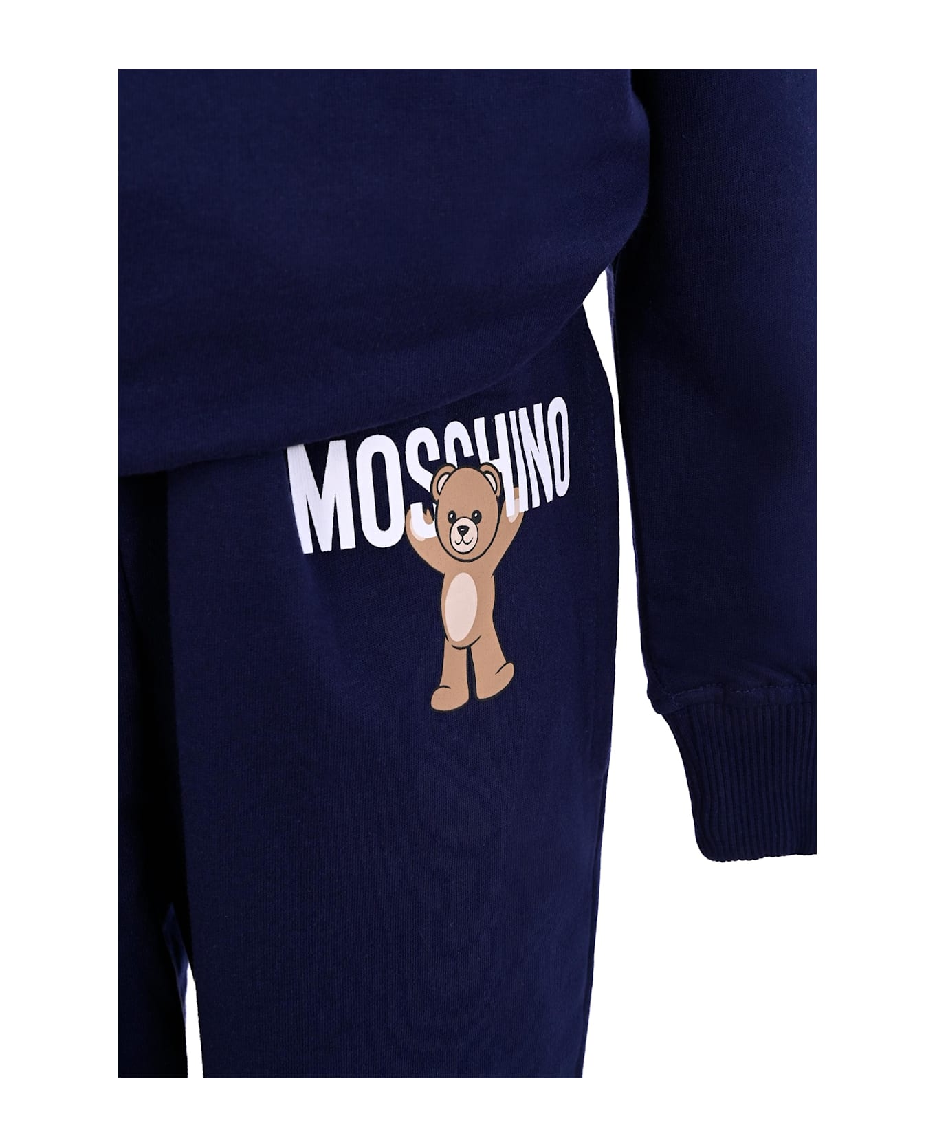 Moschino Blue Suit For Kids With Teddy Bear - Blue