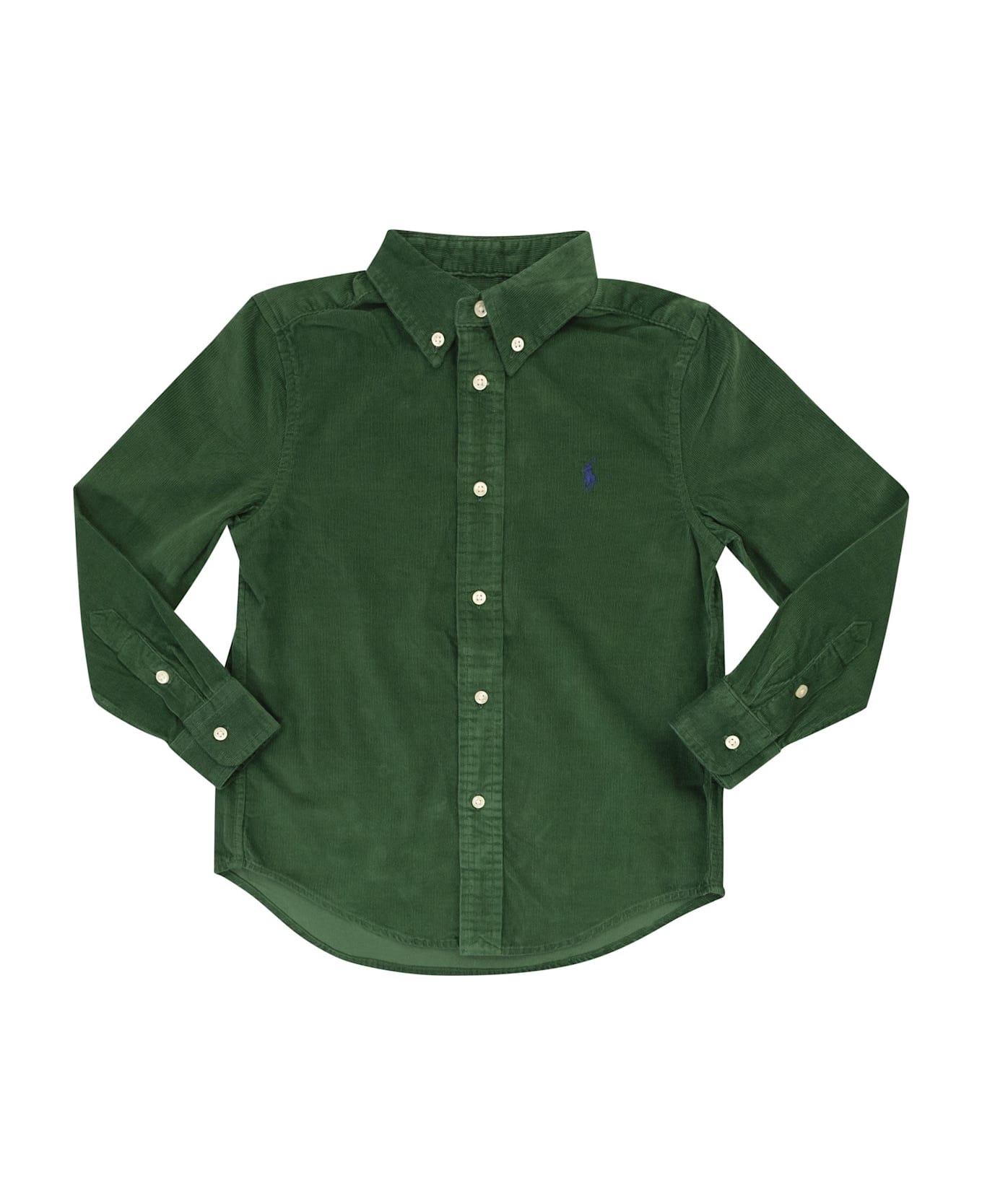Polo Ralph Lauren Cotton Corduroy Shirt With Logo - Green