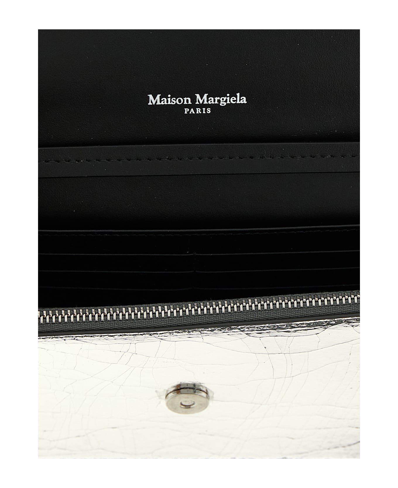 Maison Margiela Wallet On Chain Broken Mirror - Silver