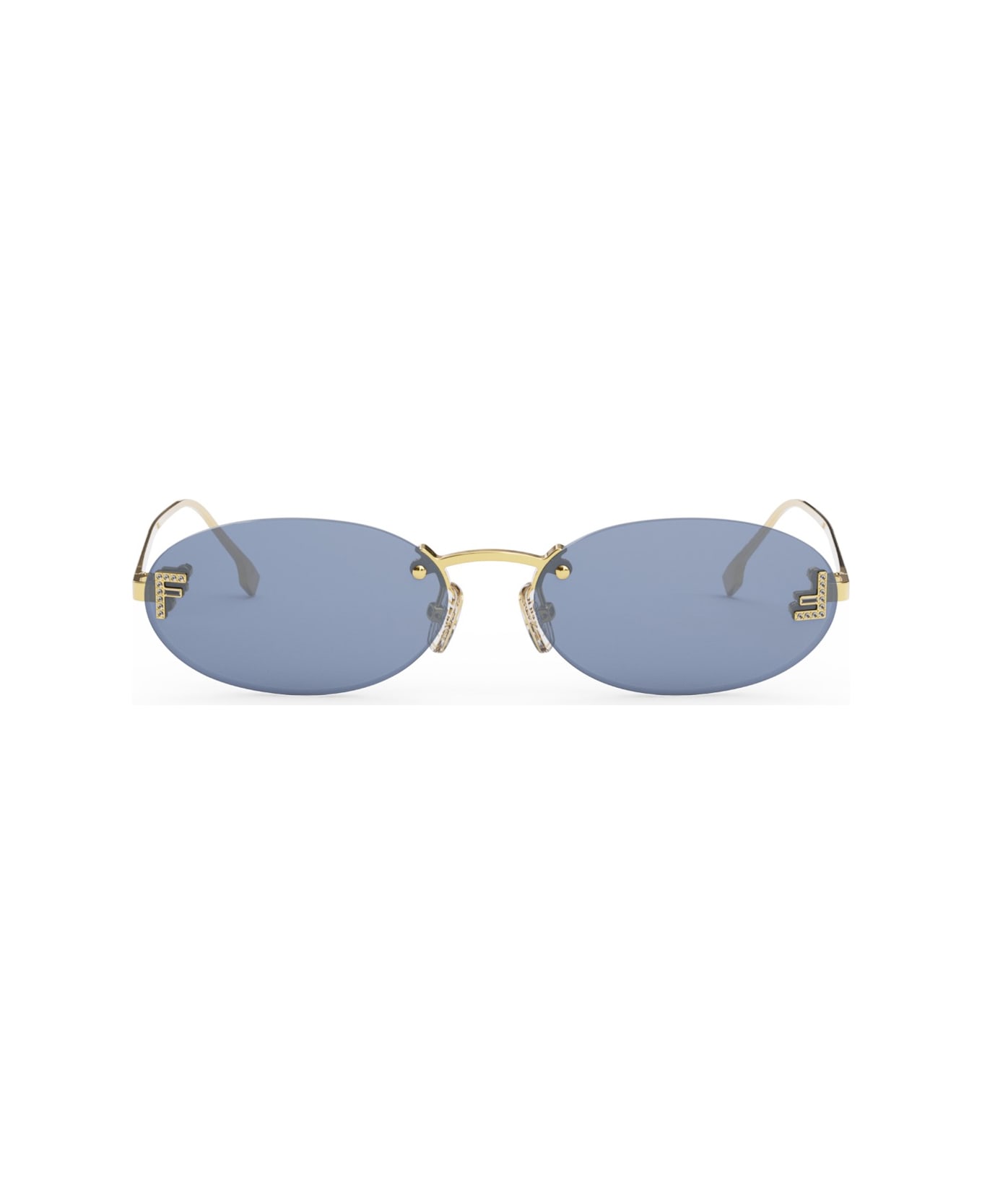 Fendi Eyewear Fe4075us 30v Oro Fendi First Crystal Sunglasses - Oro