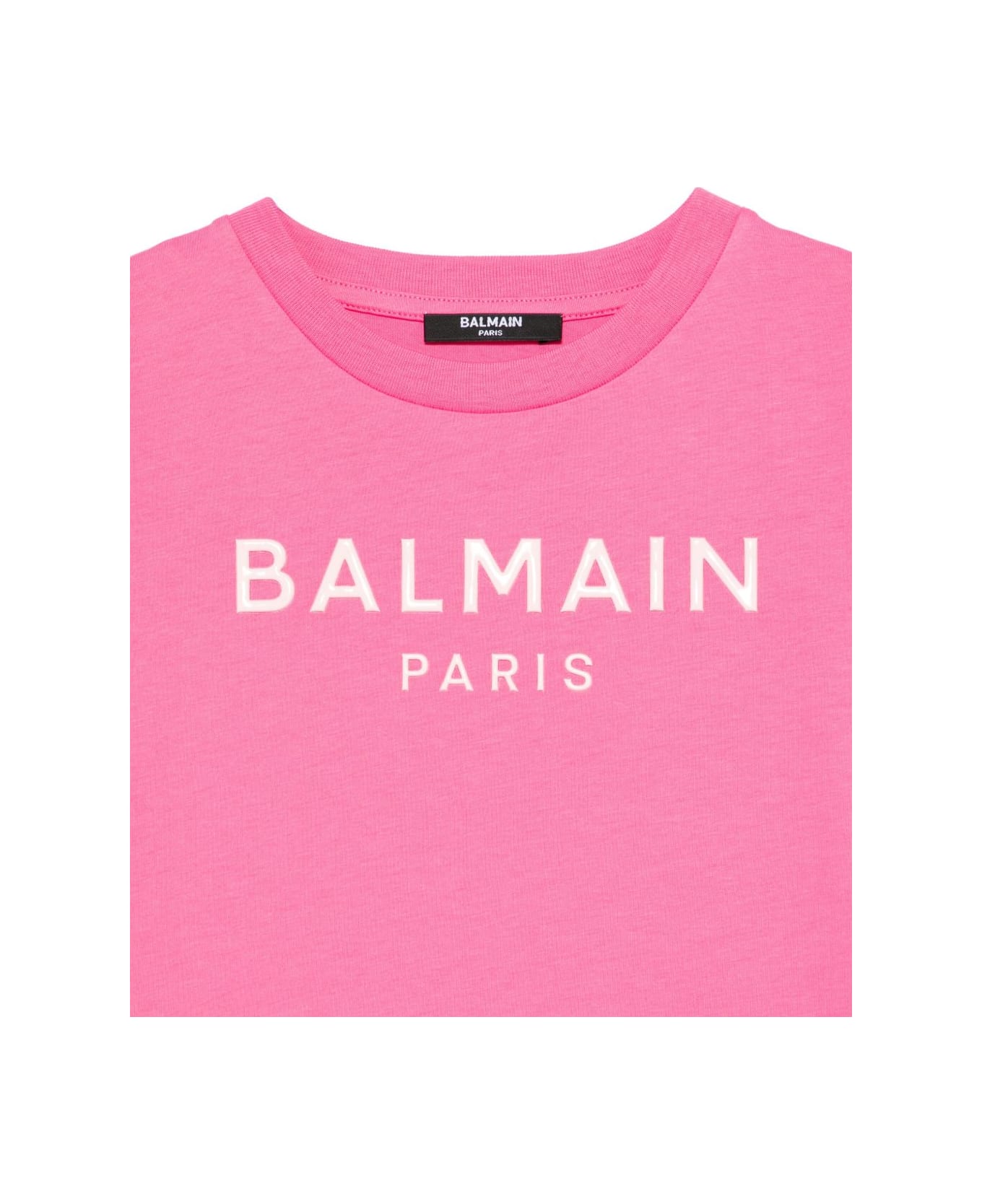 Balmain Abito Con Logo - Fucsia