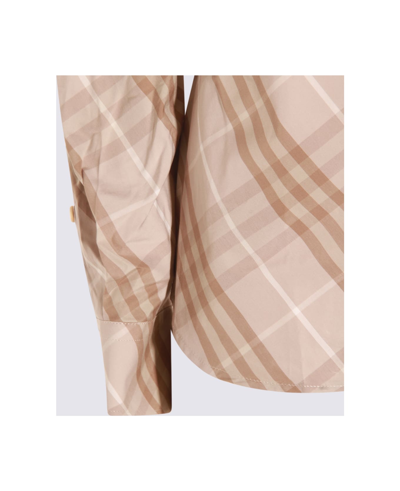 Burberry Beige Cotton Shirt - STONE GREY IP CHECK