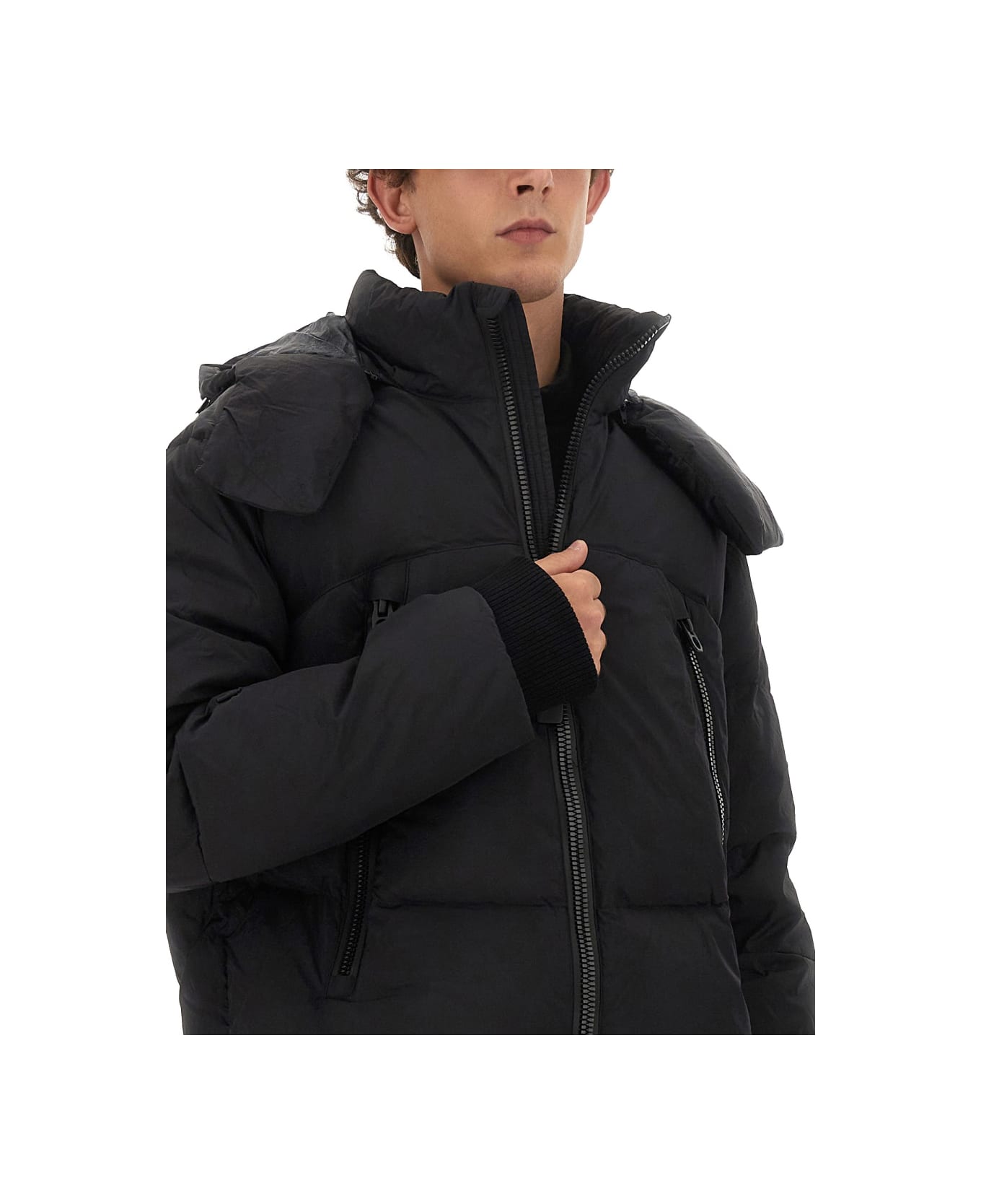 JG1 Jacket With Zip - BLACK