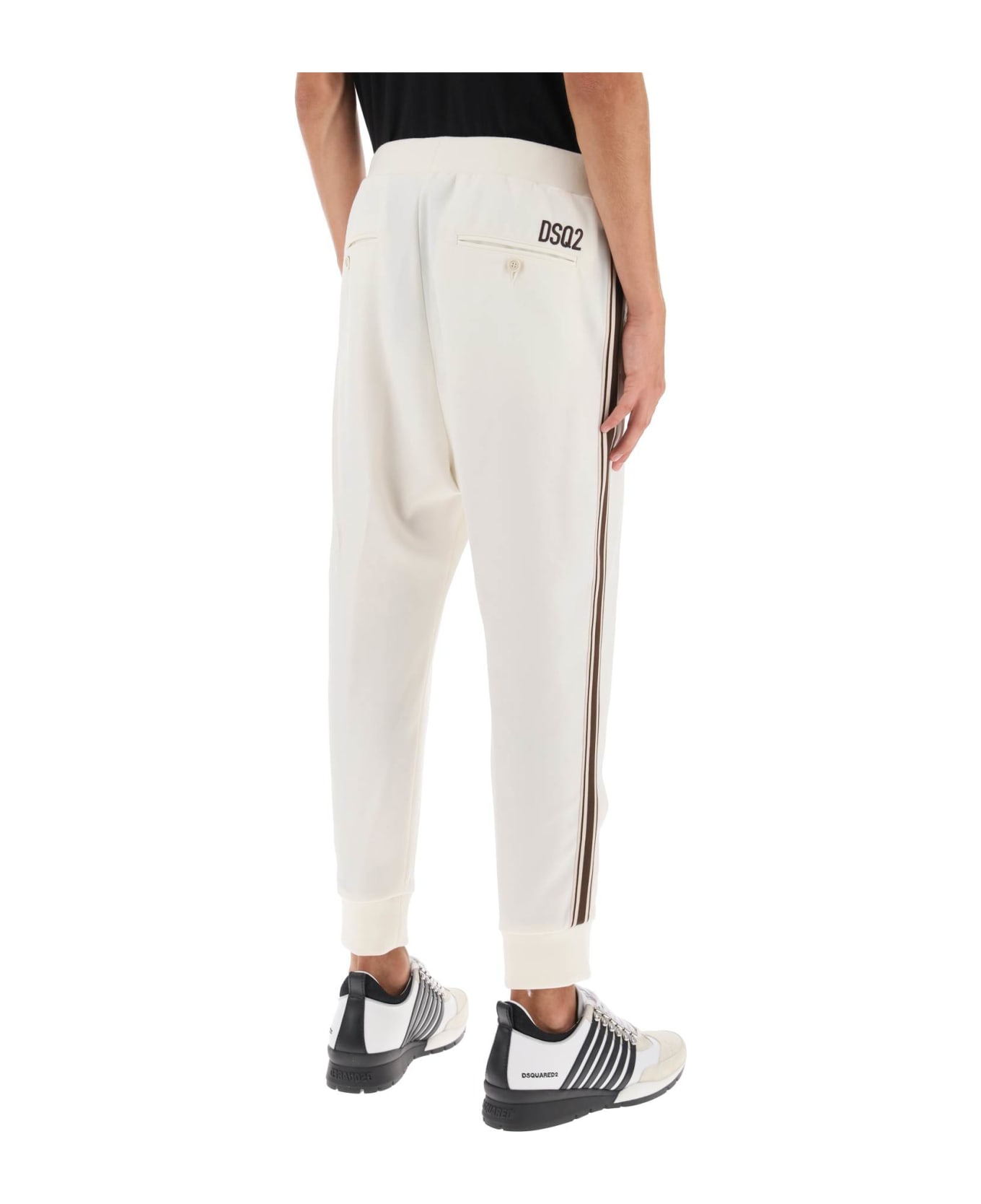 Dsquared2 Wool Blend Tailored Jog Pants - OFF WHITE (White)