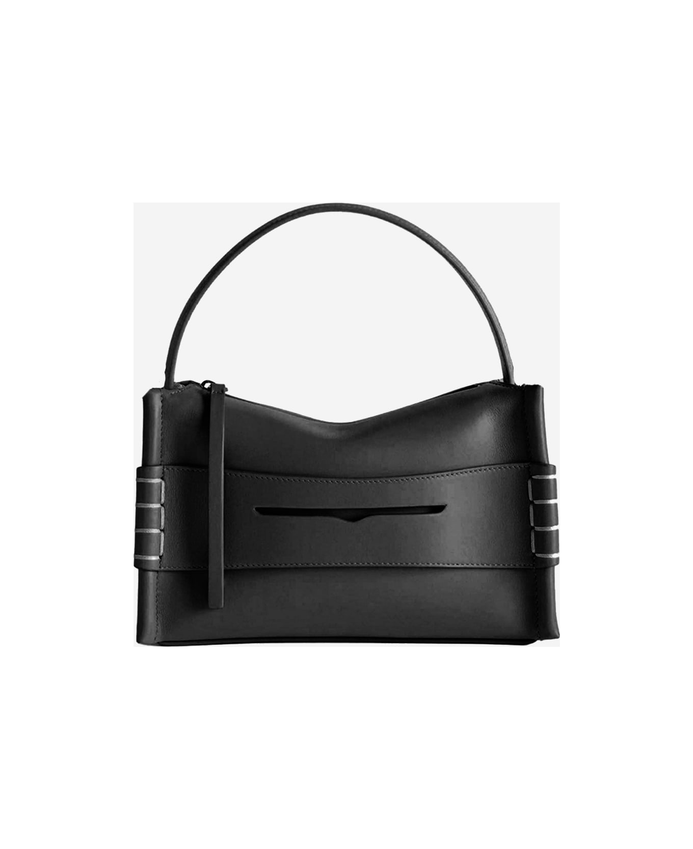 J.W. Anderson Leather Loafer Bag With Logo - Black