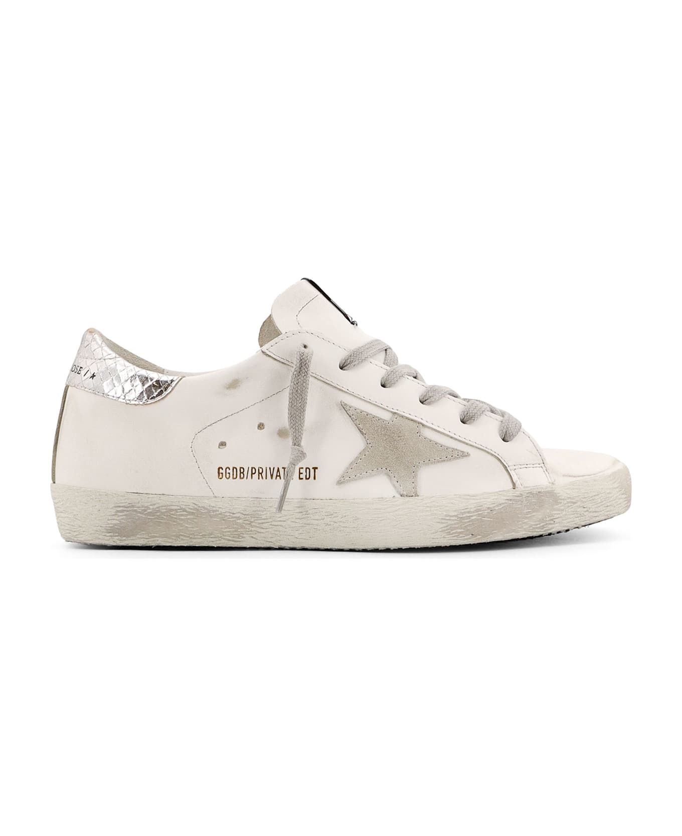 Golden Goose White Leather Sneakers - White