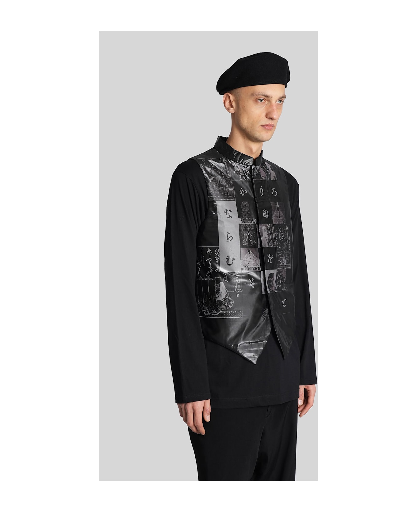 Yohji Yamamoto Vest In Black Polyester - black