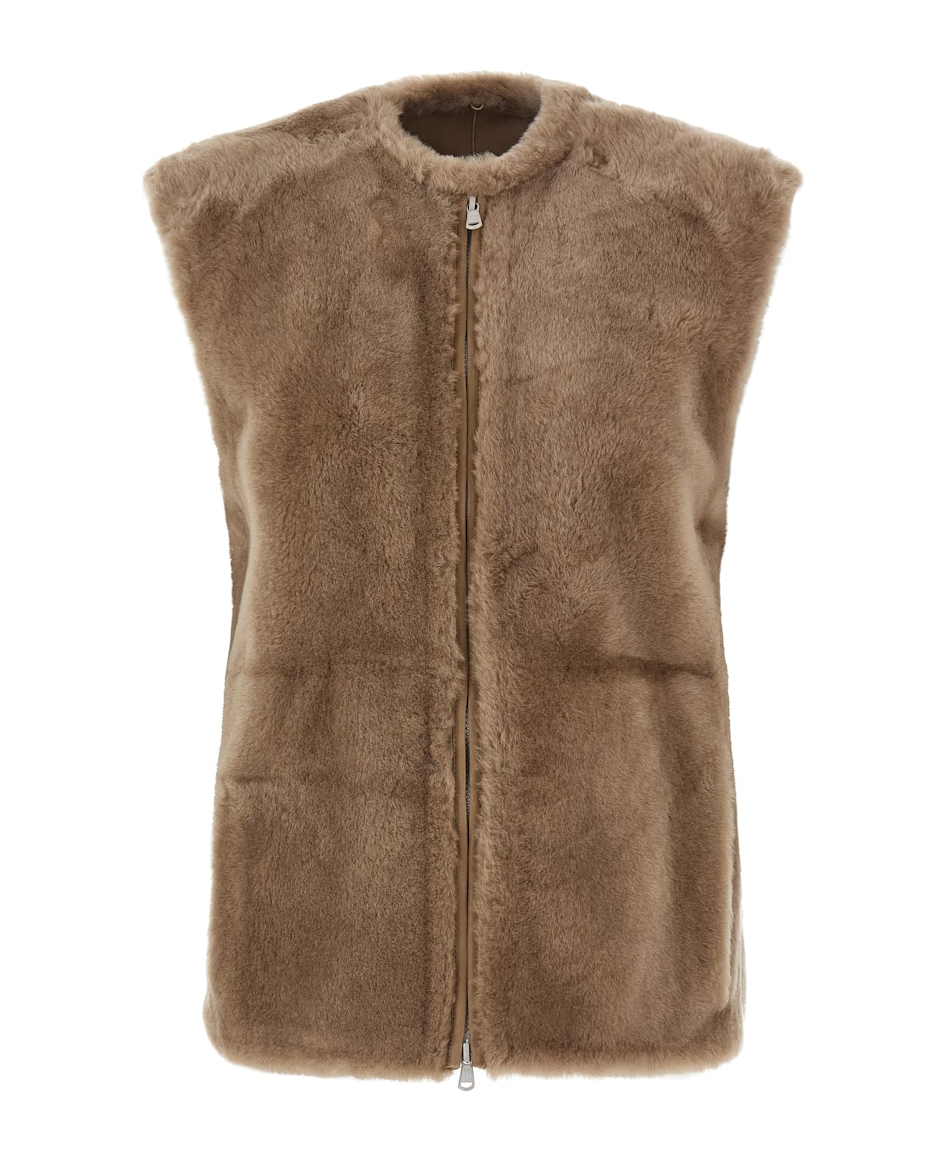 Brunello Cucinelli Sheepskin Insert Jacket - Beige