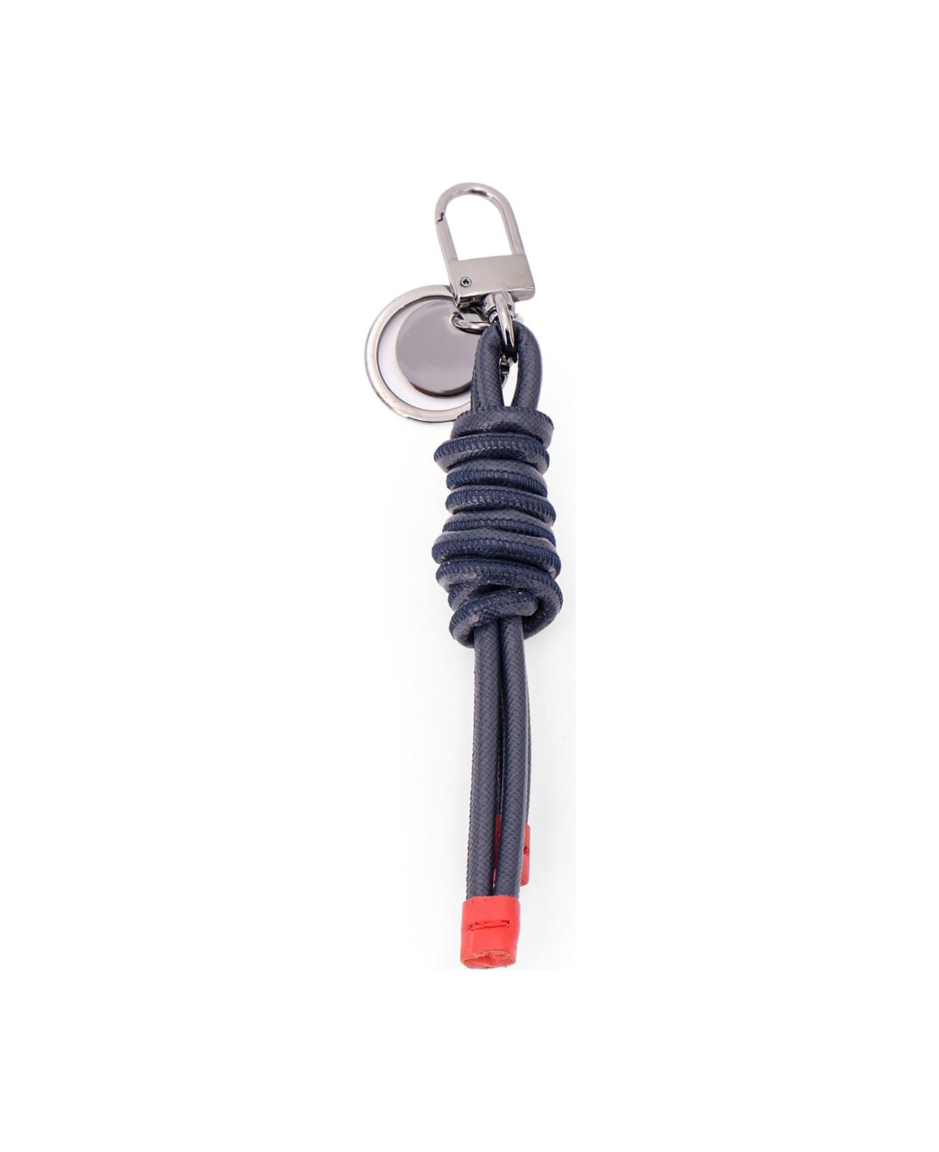 Kiton Leather Key Ring - Blue アクセサリー