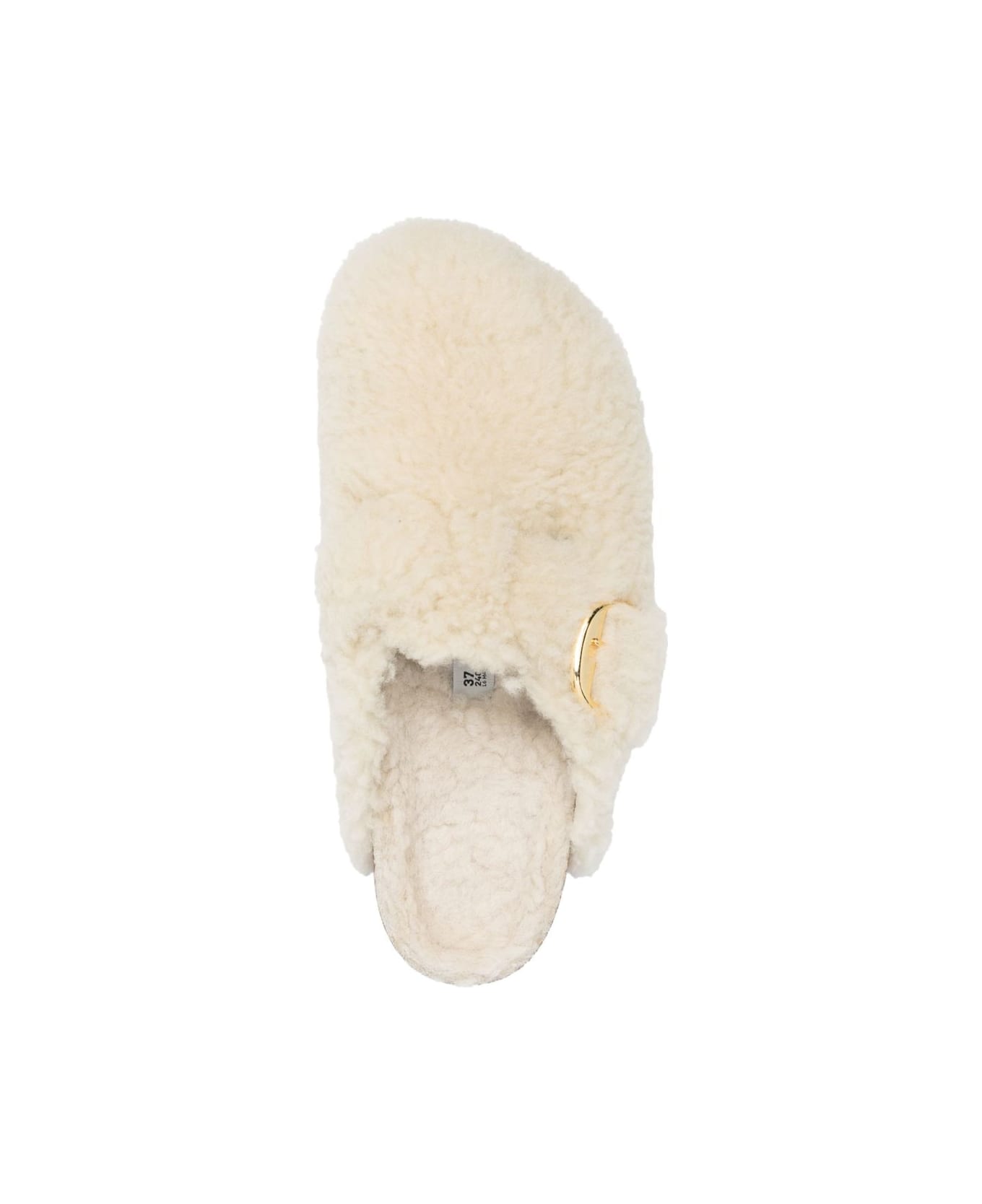 Birkenstock Boston Shearling Slippers - White