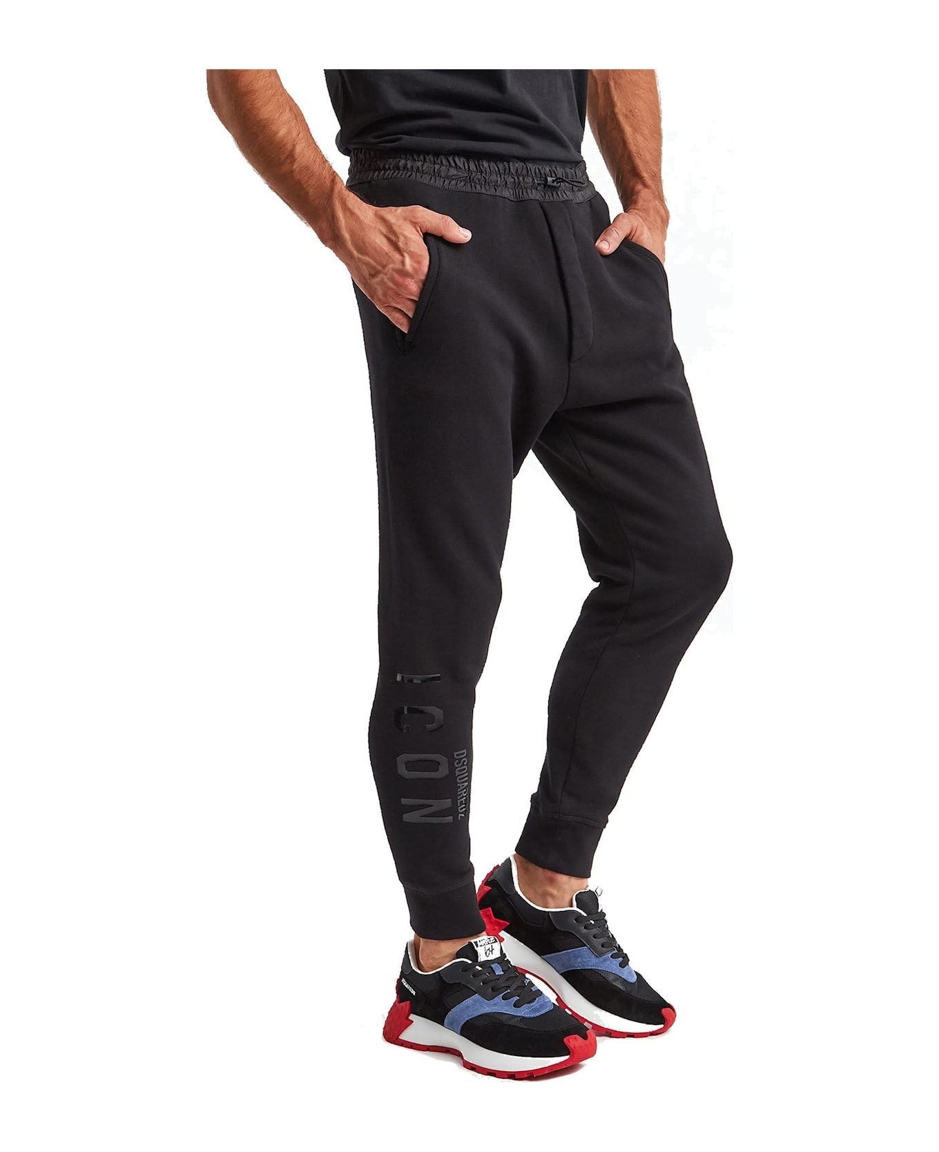 Dsquared2 Cotton Logo Sweatpants - Black