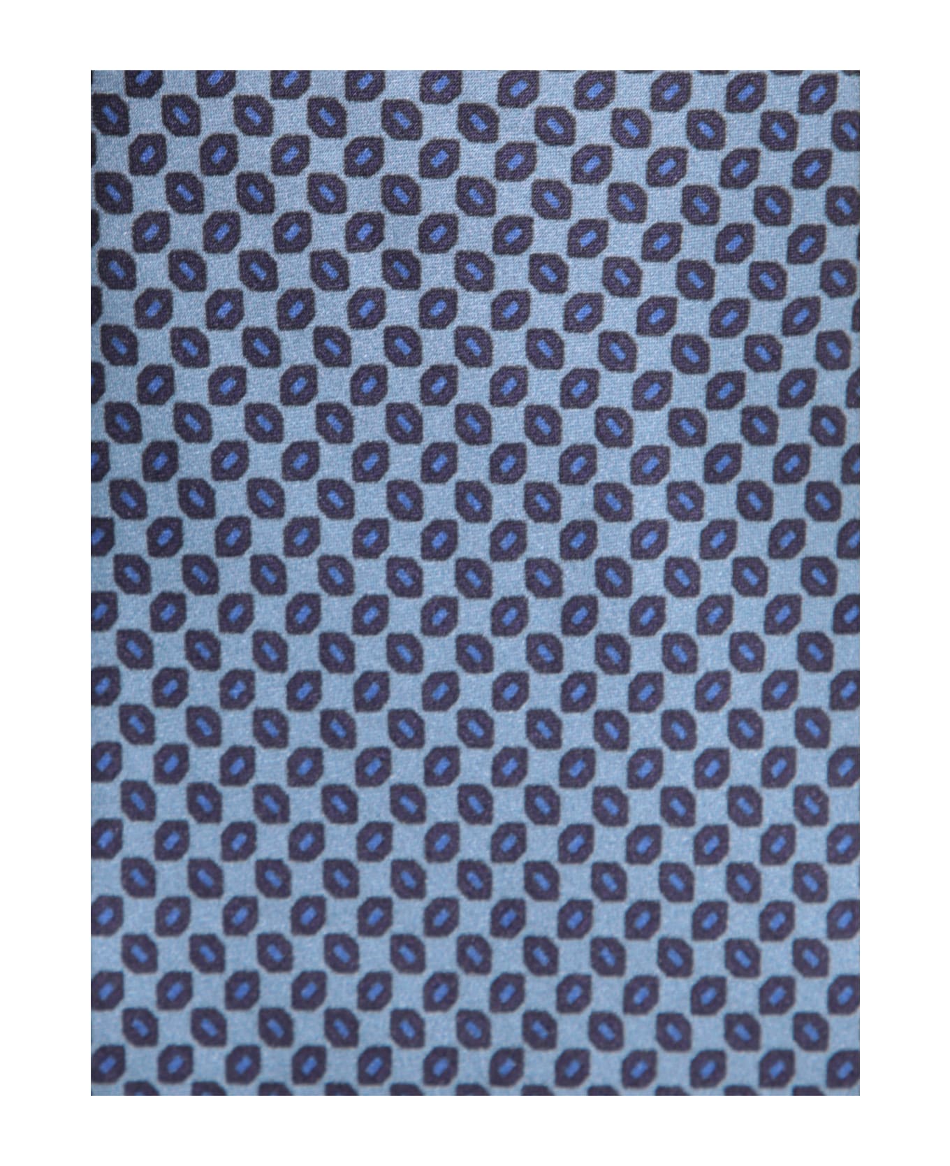 Canali Oval Blue Tie - Blue