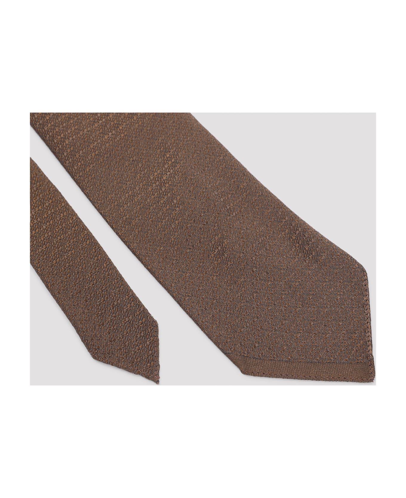 Maison Margiela Silk Tie - Brown