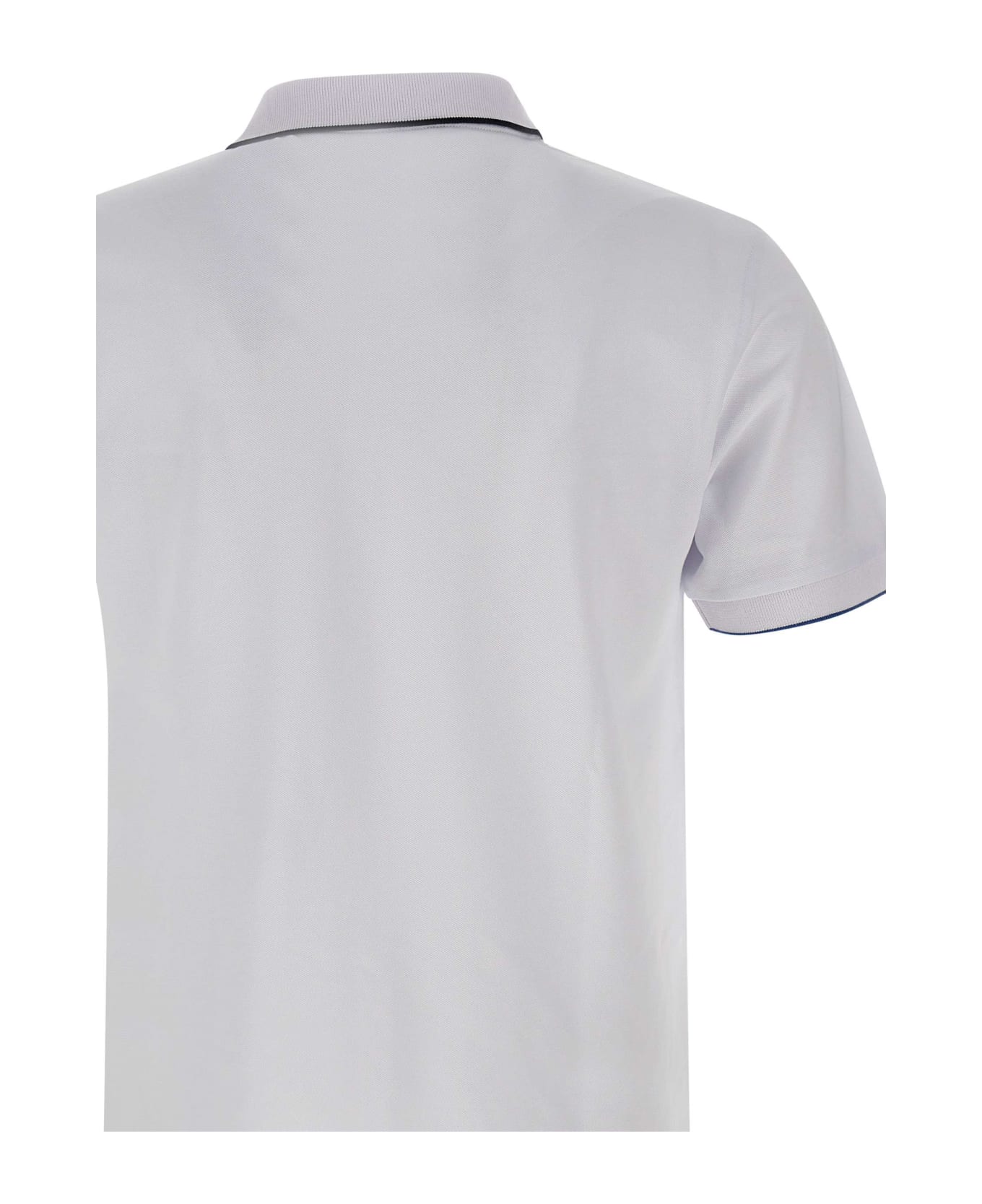 Sun 68 'small Stripe' Cotton Polo Shirt Sun 68 - WHITE