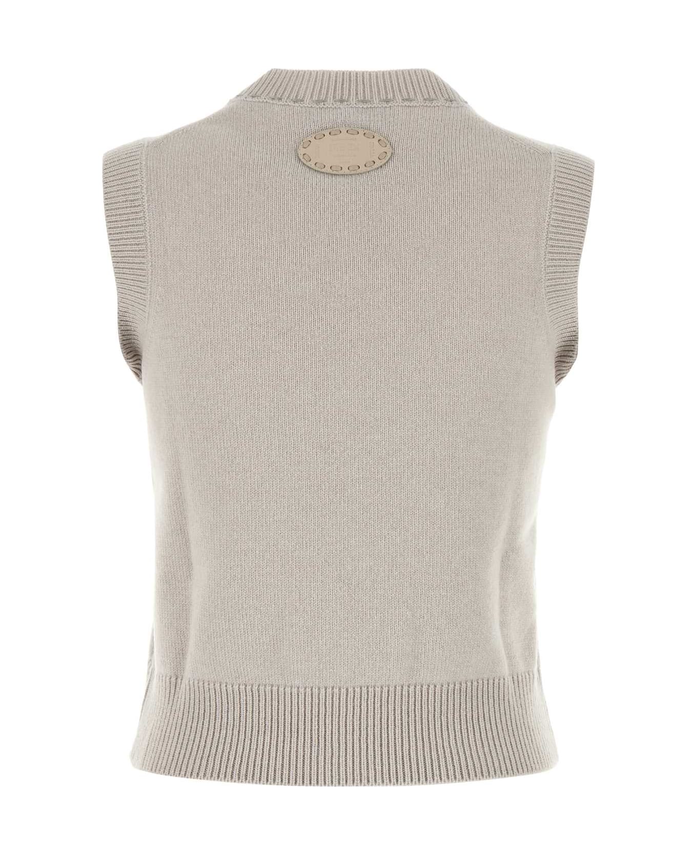 Fendi Cappuccino Cashmere Vest - GREY