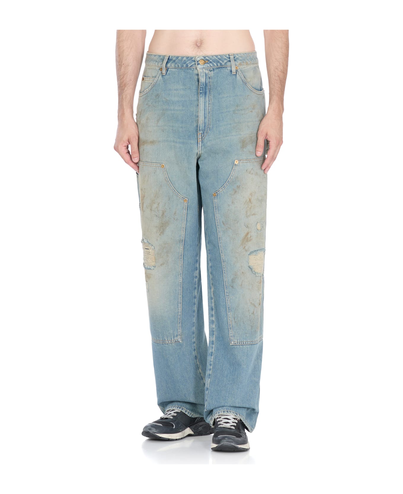 Golden Goose Cotton Jeans - Light Blue