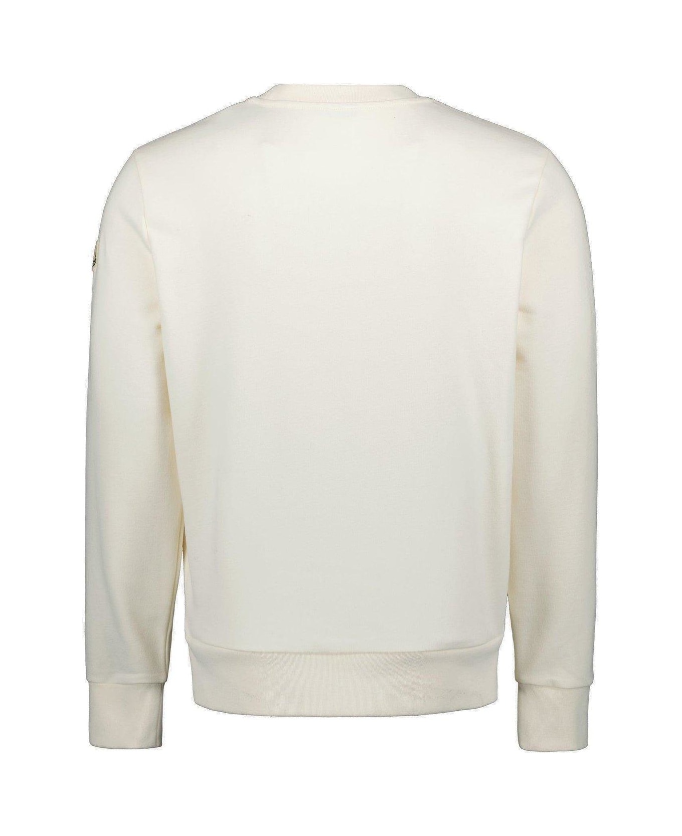 Moncler Logo Patch Crewneck Sweatshirt - Ivory