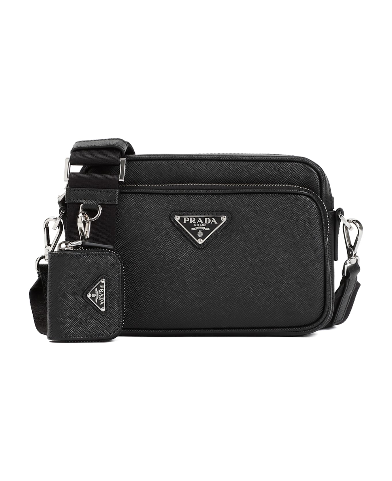 Prada Saffiano Leather Shoulder Bag - Nero