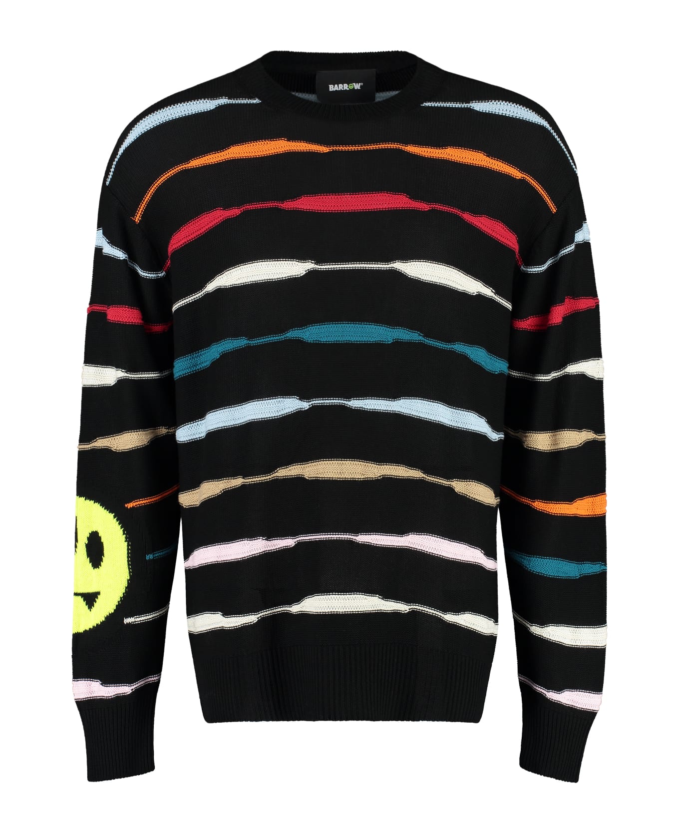 Barrow Striped Crew-neck Sweater - black