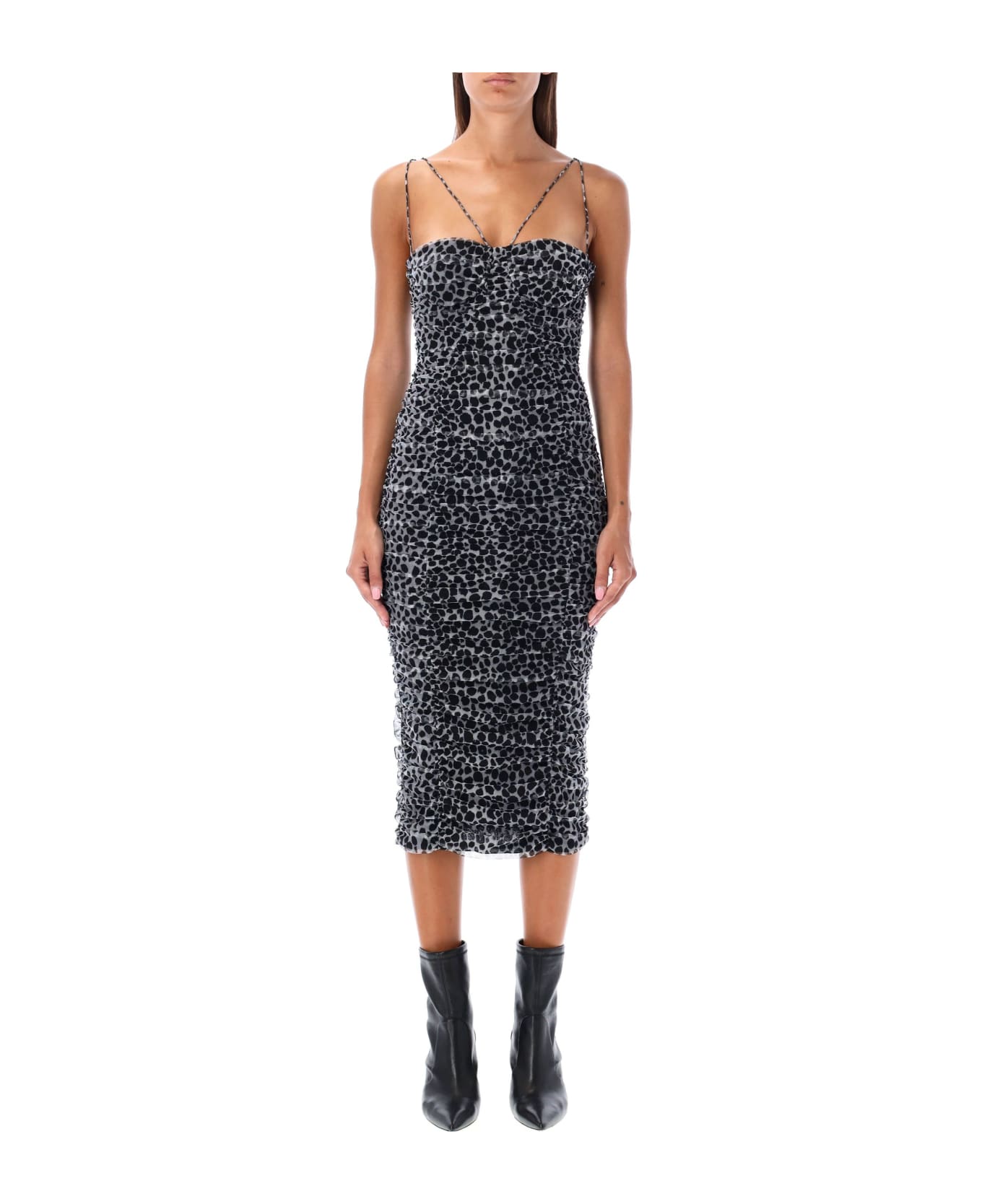 Philosophy di Lorenzo Serafini Spotted Tulle Draped Dress - Spotted