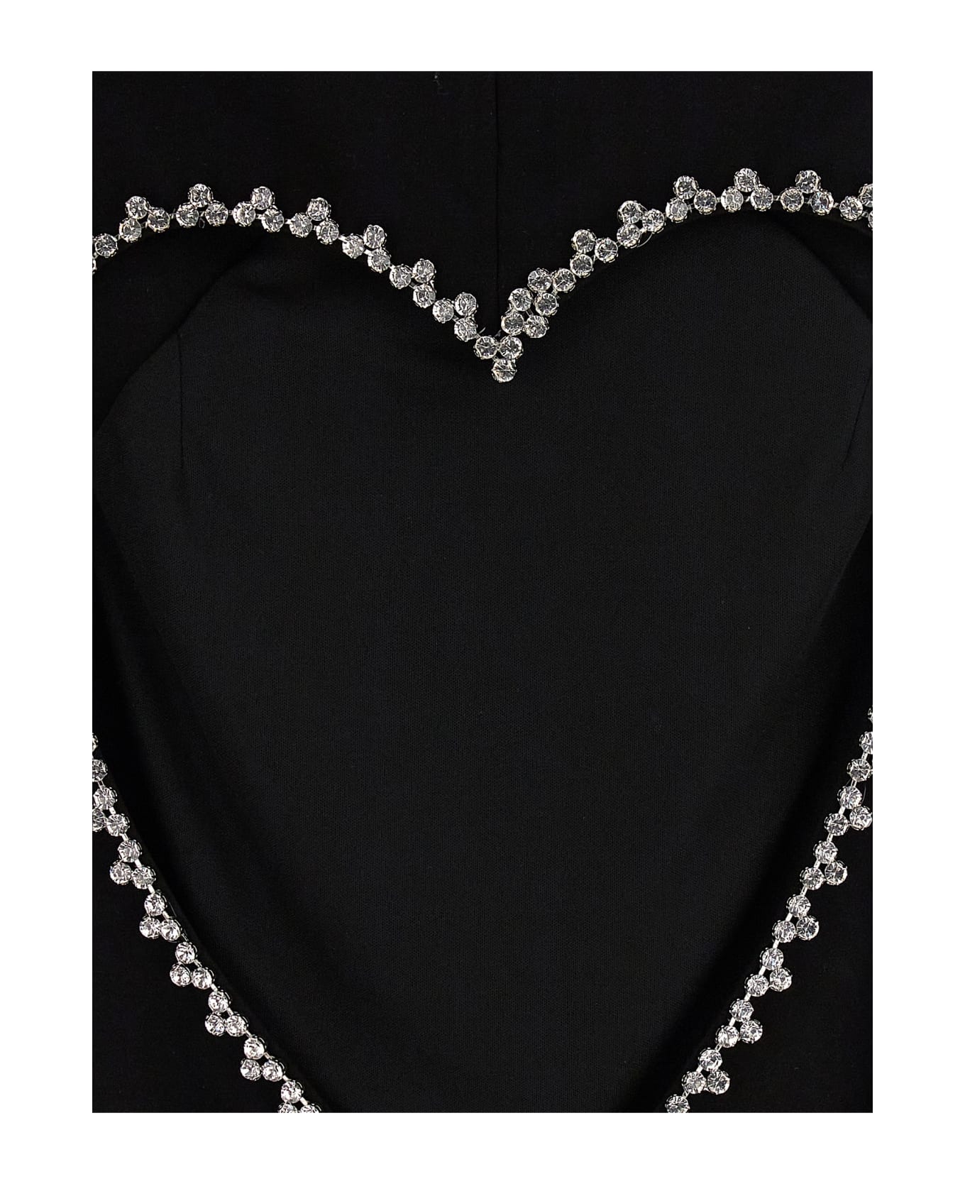 AREA 'crystal Heart Back' Dress - Black  