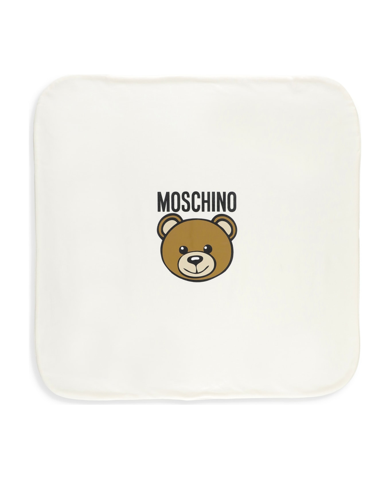 Moschino Blanket With Logo - White