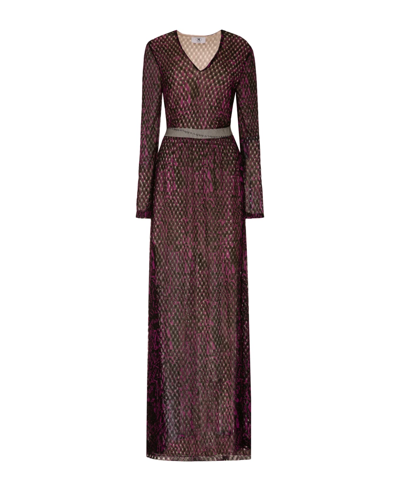 M Missoni Knitted Long Dress - purple ワンピース＆ドレス