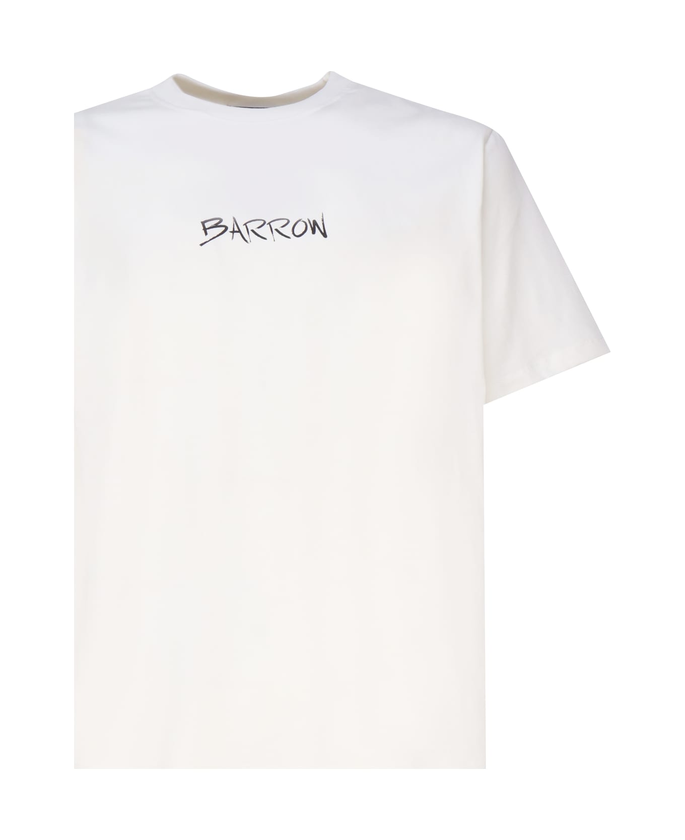Barrow T-shirt With Logo And Print On The Back - White